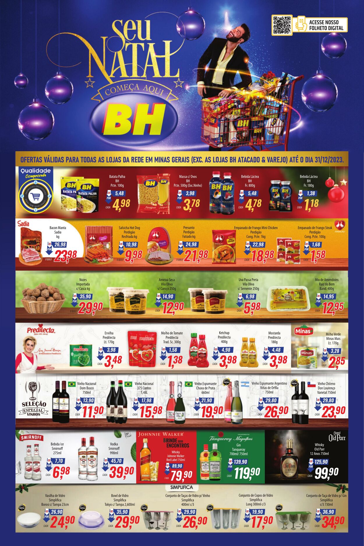 Folheto Supermercados BH 19.12.2023 - 31.12.2023