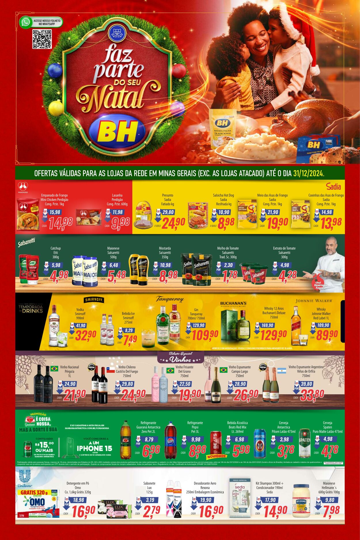 Folheto Supermercados BH 18.12.2024 - 01.01.2025