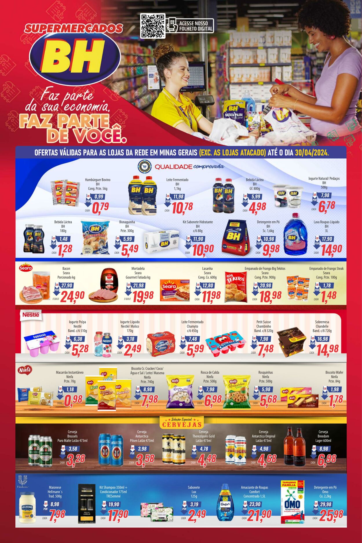 Folheto Supermercados BH - Ofertas - Supermercados BH 18 abr, 2024 - 30 abr, 2024