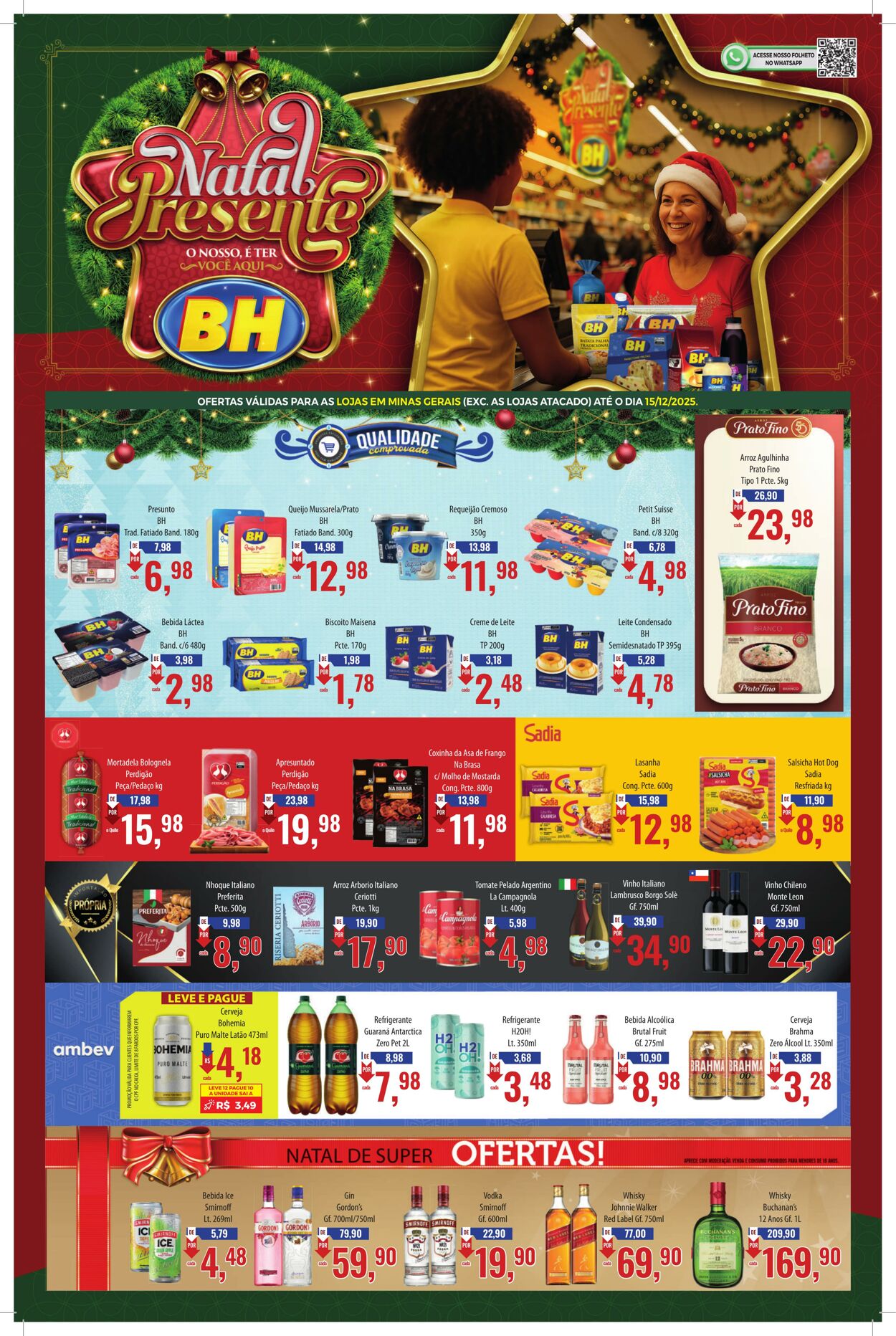 Folheto Supermercados BH 09.12.2025 - 23.12.2025