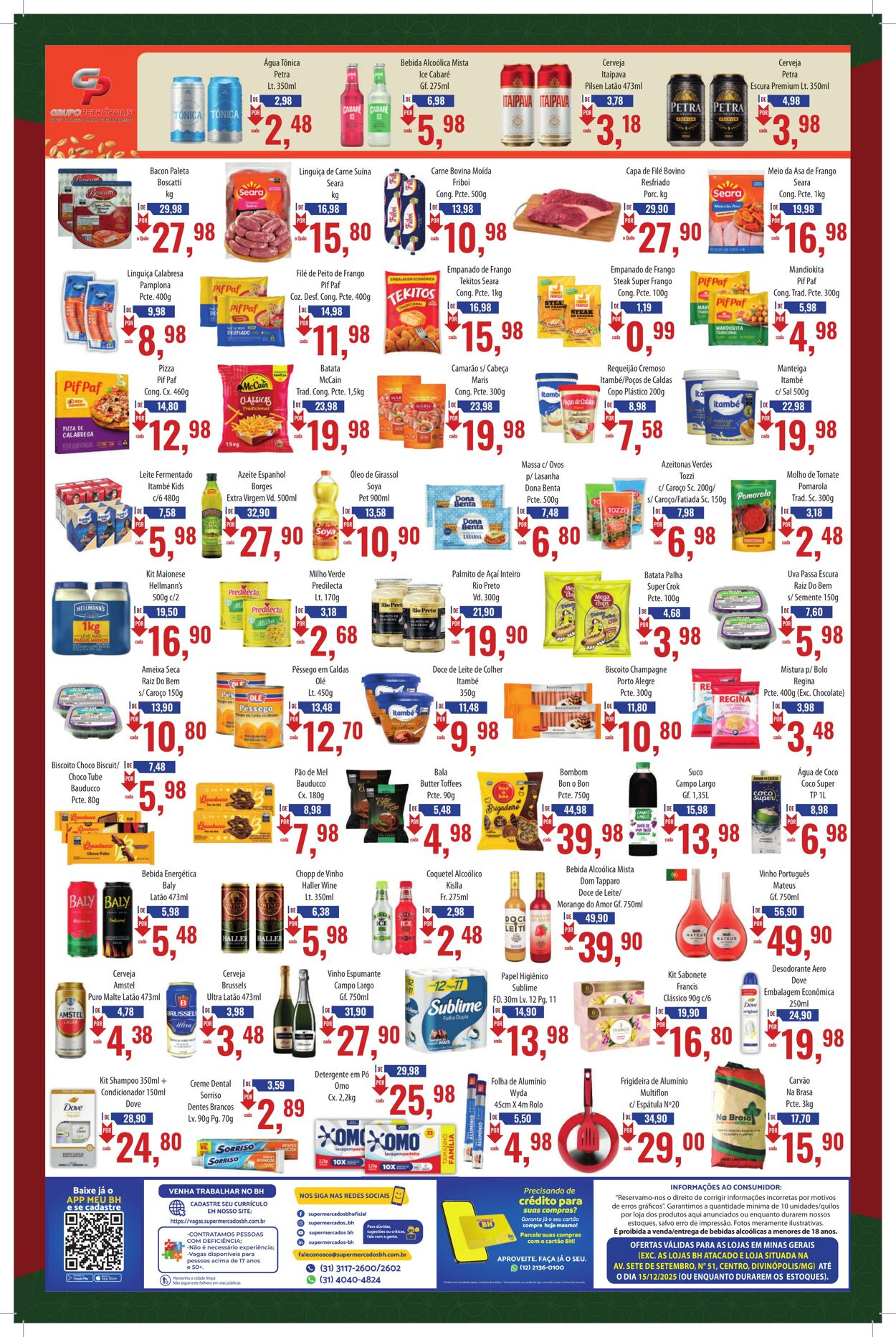 Folheto Supermercados BH 09.12.2025 - 23.12.2025