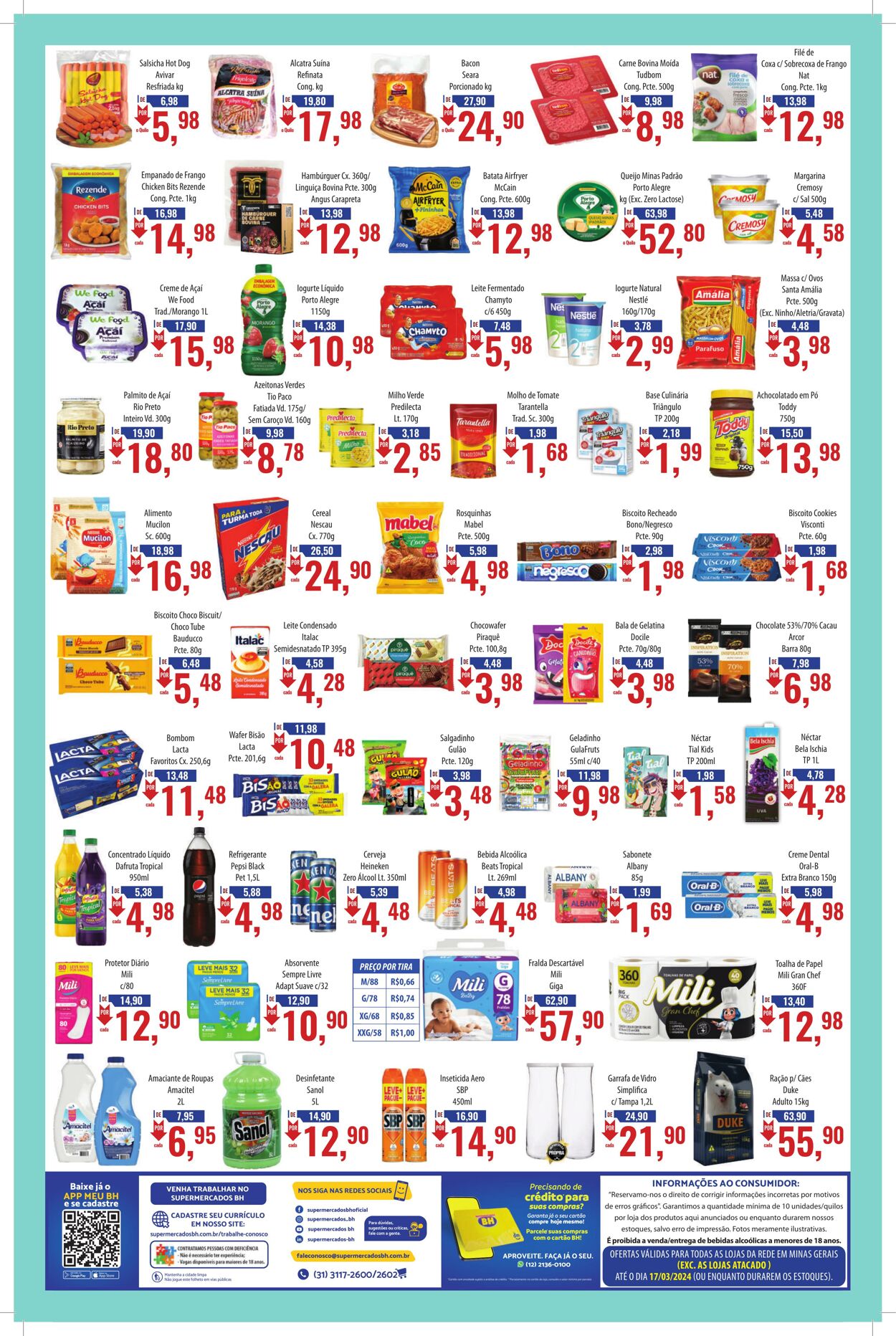 Folheto Supermercados BH 01.03.2024 - 17.03.2024