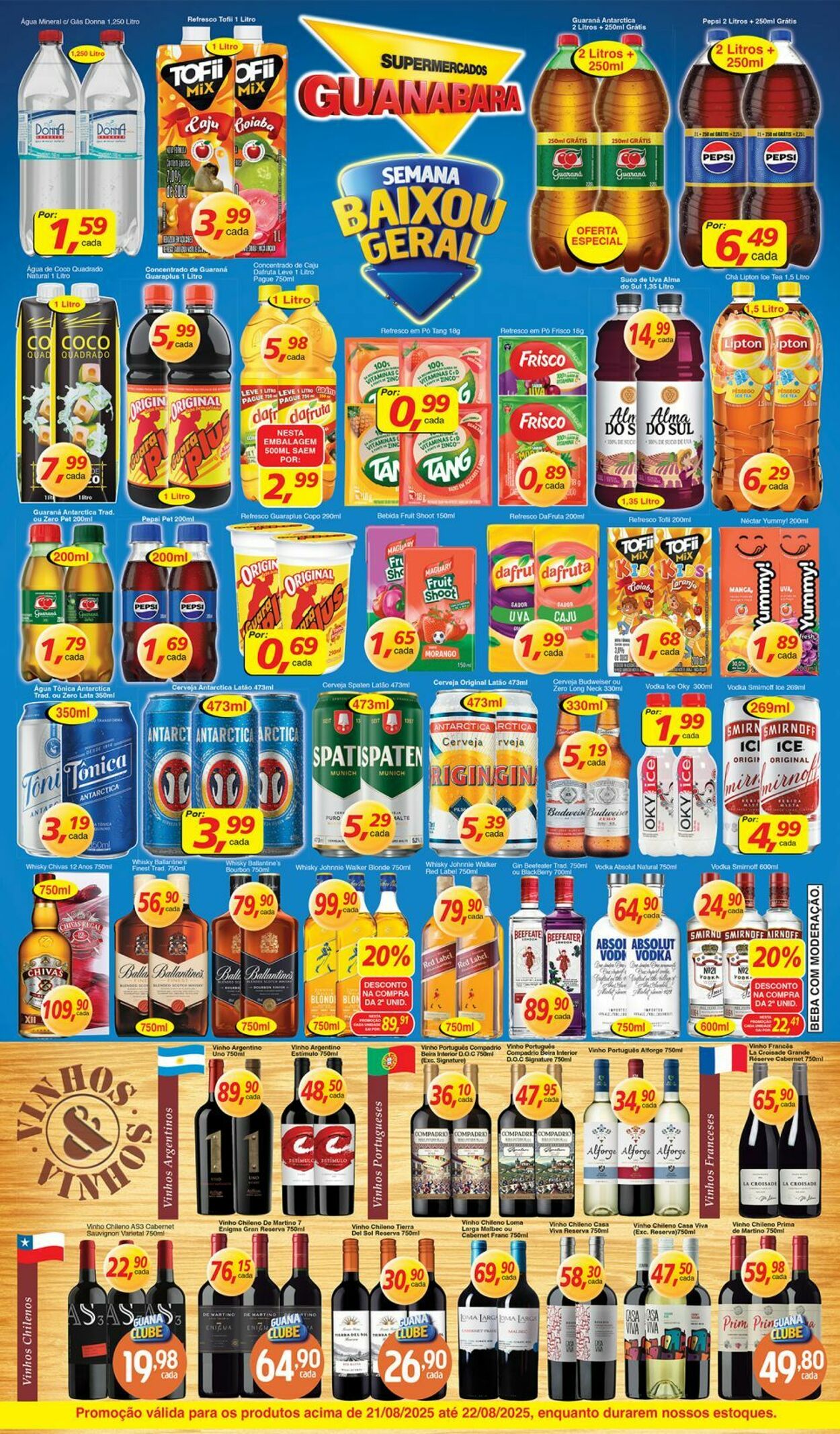 Folheto Supermercados Guanabara 21.08.2025 - 22.08.2025
