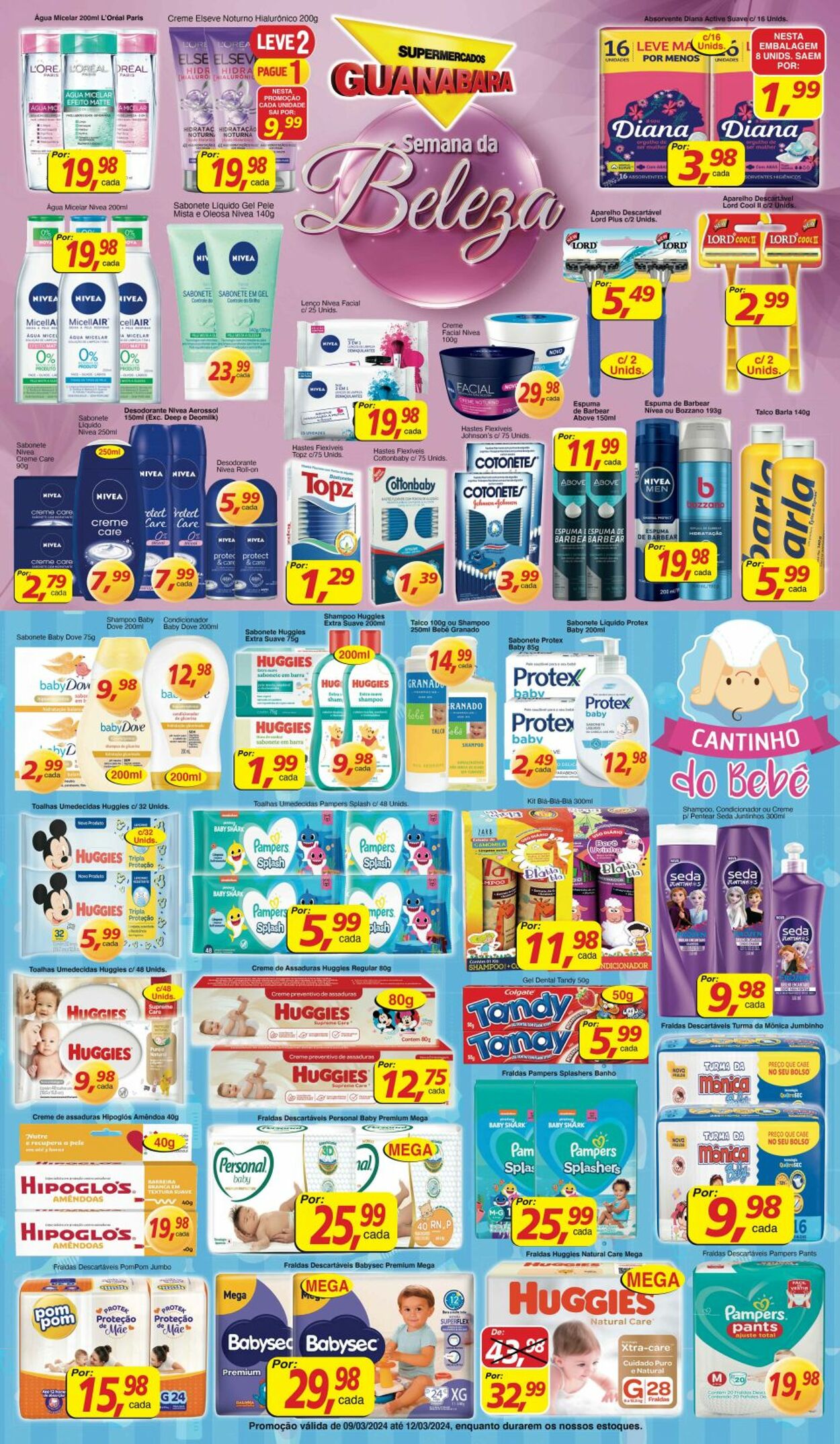 Folheto Supermercados Guanabara 09.03.2024 - 12.03.2024