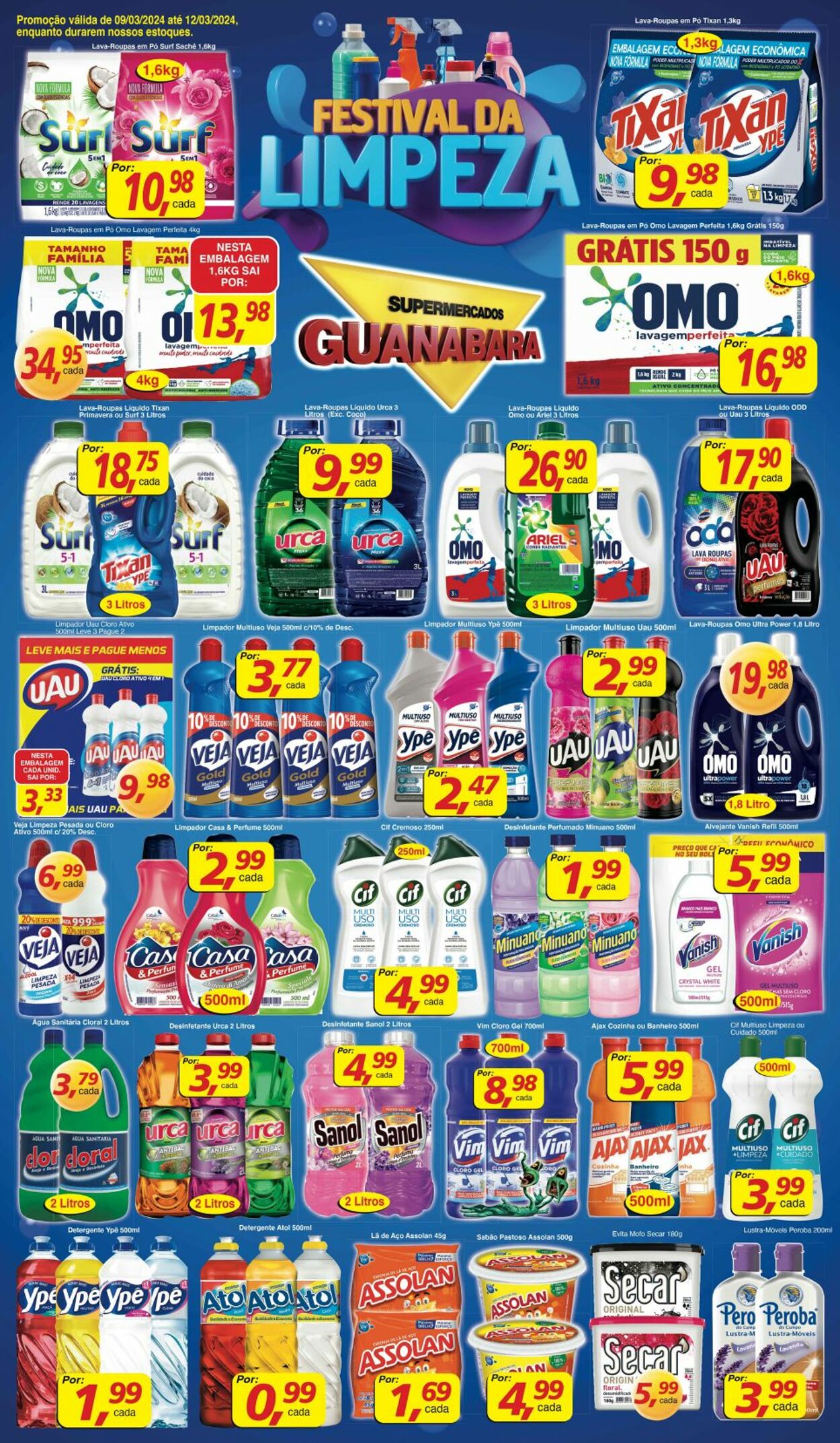 Folheto Supermercados Guanabara 09.03.2024 - 12.03.2024