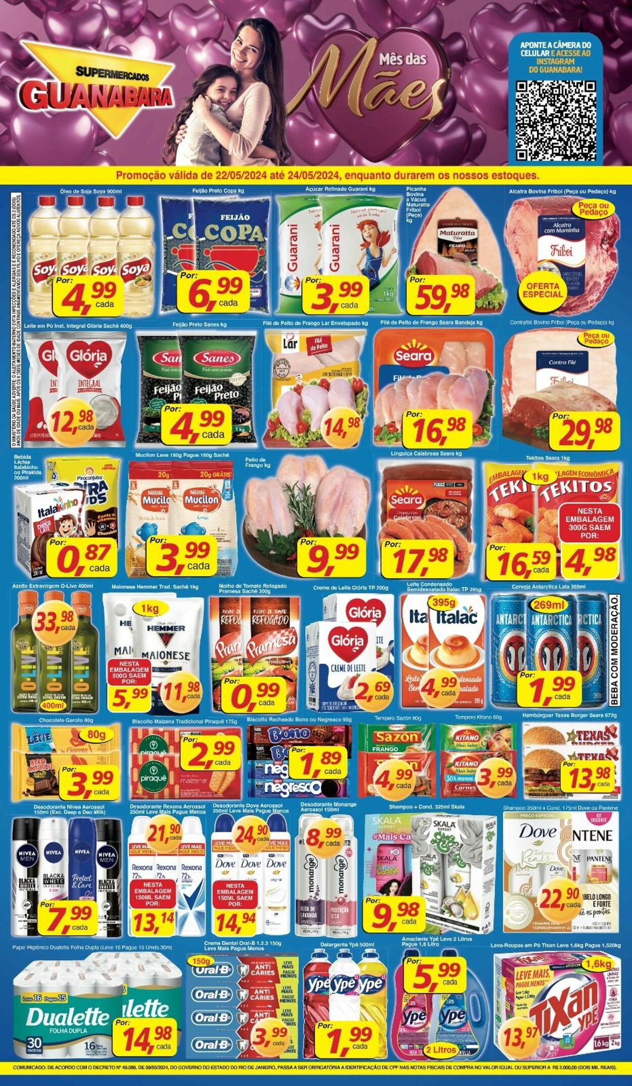 Folheto Supermercados Guanabara 22.05.2024 - 24.05.2024