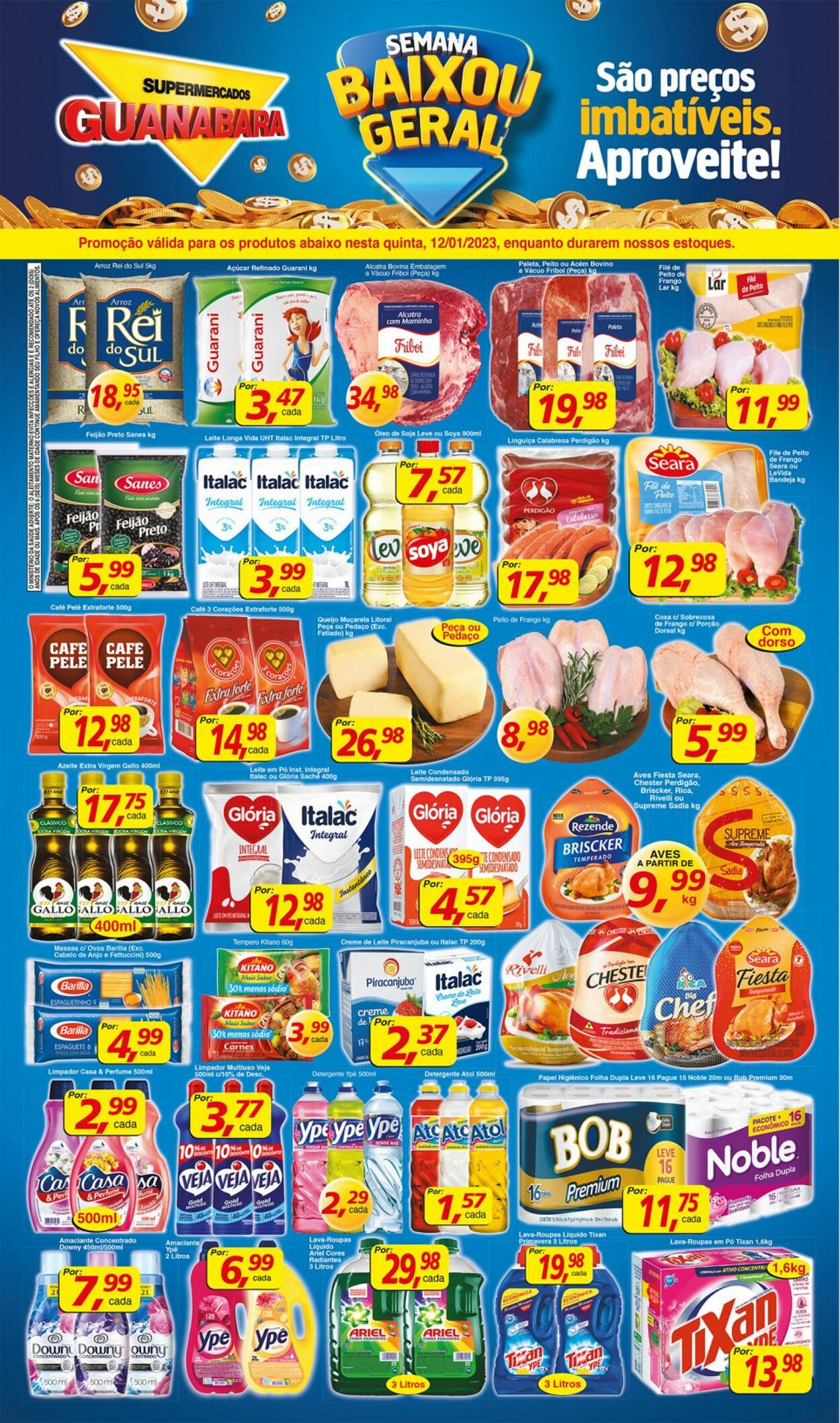 Folheto Supermercados Guanabara 12.01.2023 - 13.01.2023
