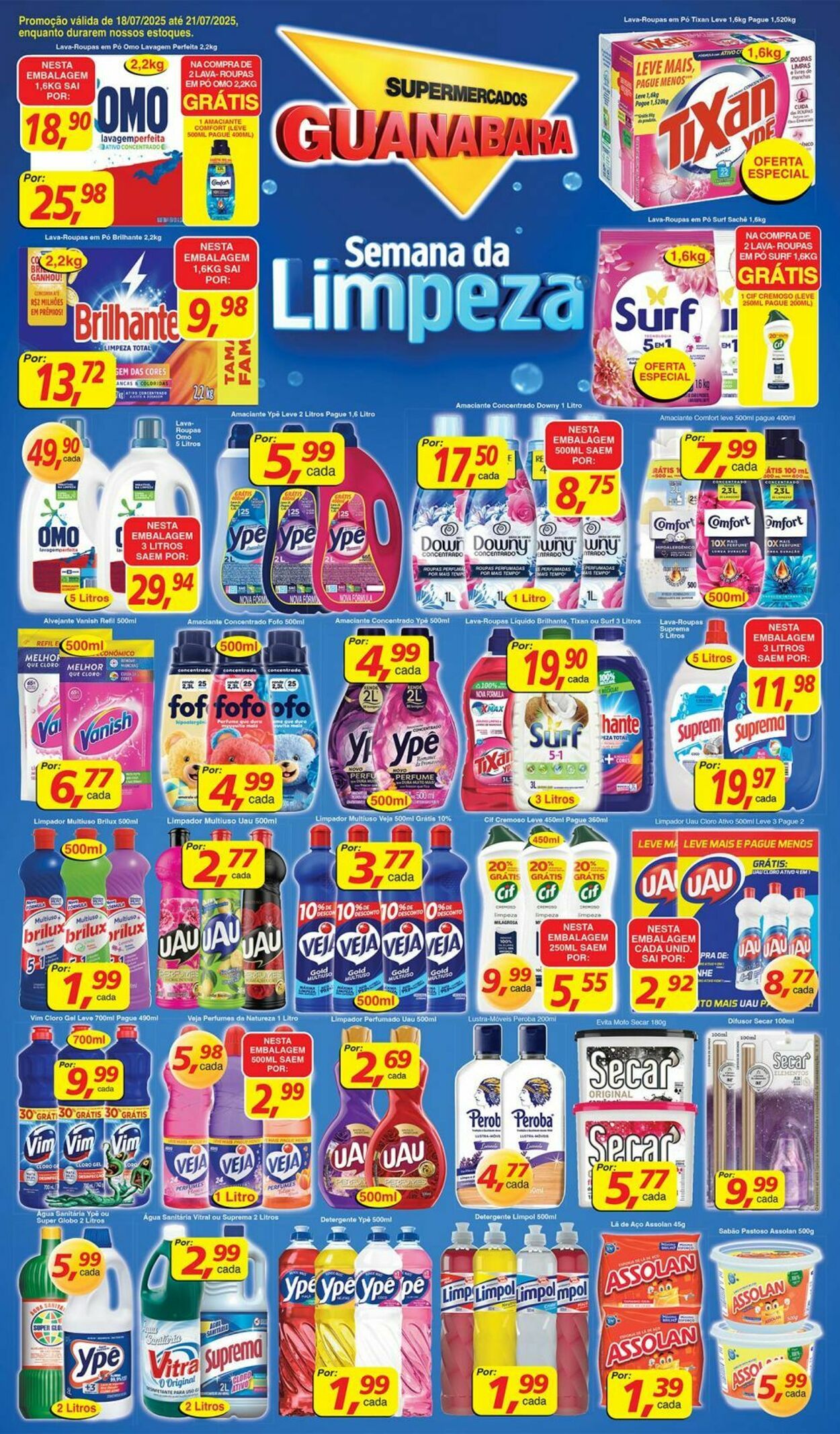 Folheto Supermercados Guanabara 18.07.2025 - 19.07.2025