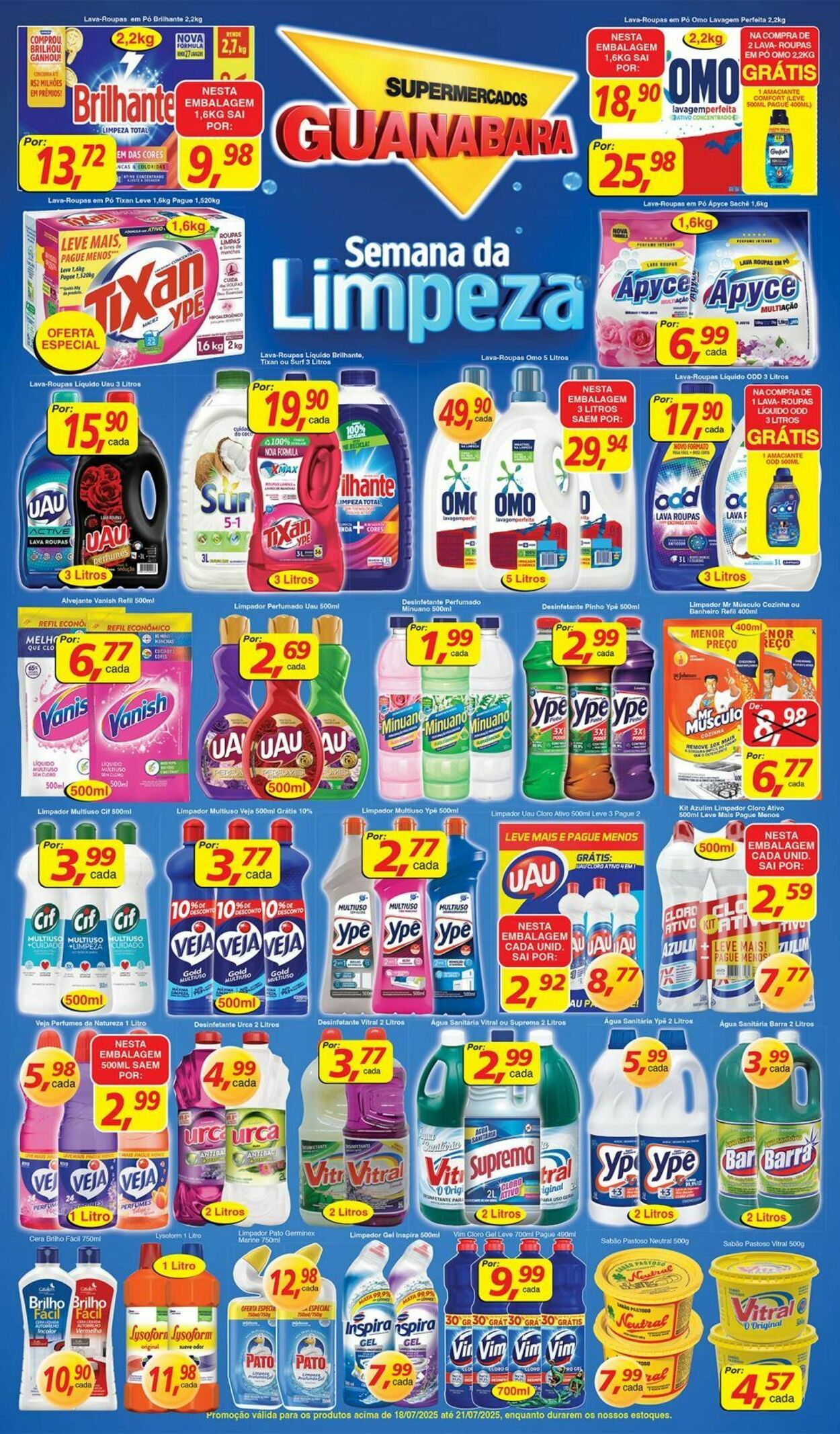 Folheto Supermercados Guanabara 18.07.2025 - 19.07.2025