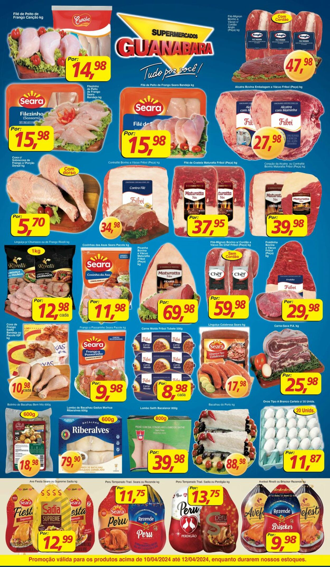 Folheto Supermercados Guanabara 10.04.2024 - 12.04.2024