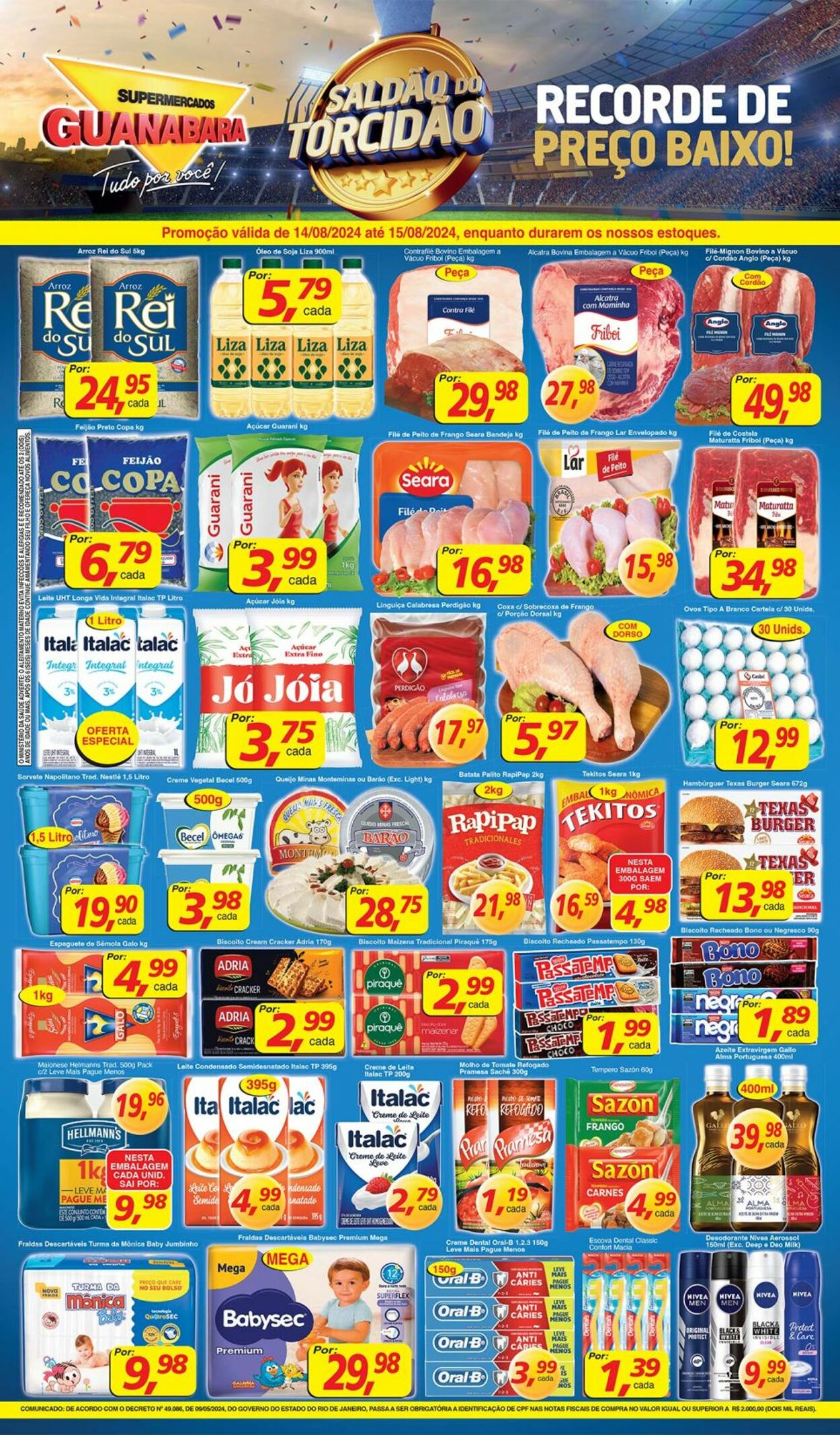 Folheto Supermercados Guanabara 14.08.2024 - 15.08.2024