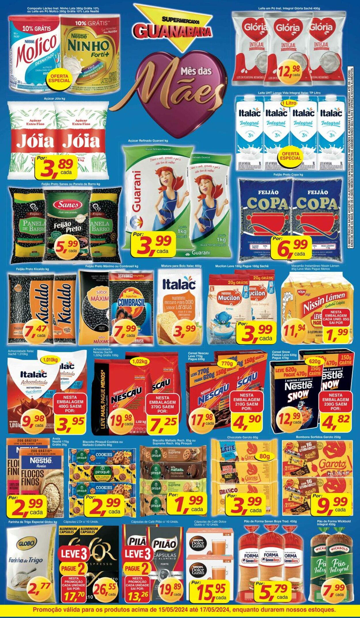 Folheto Supermercados Guanabara 15.05.2024 - 17.05.2024