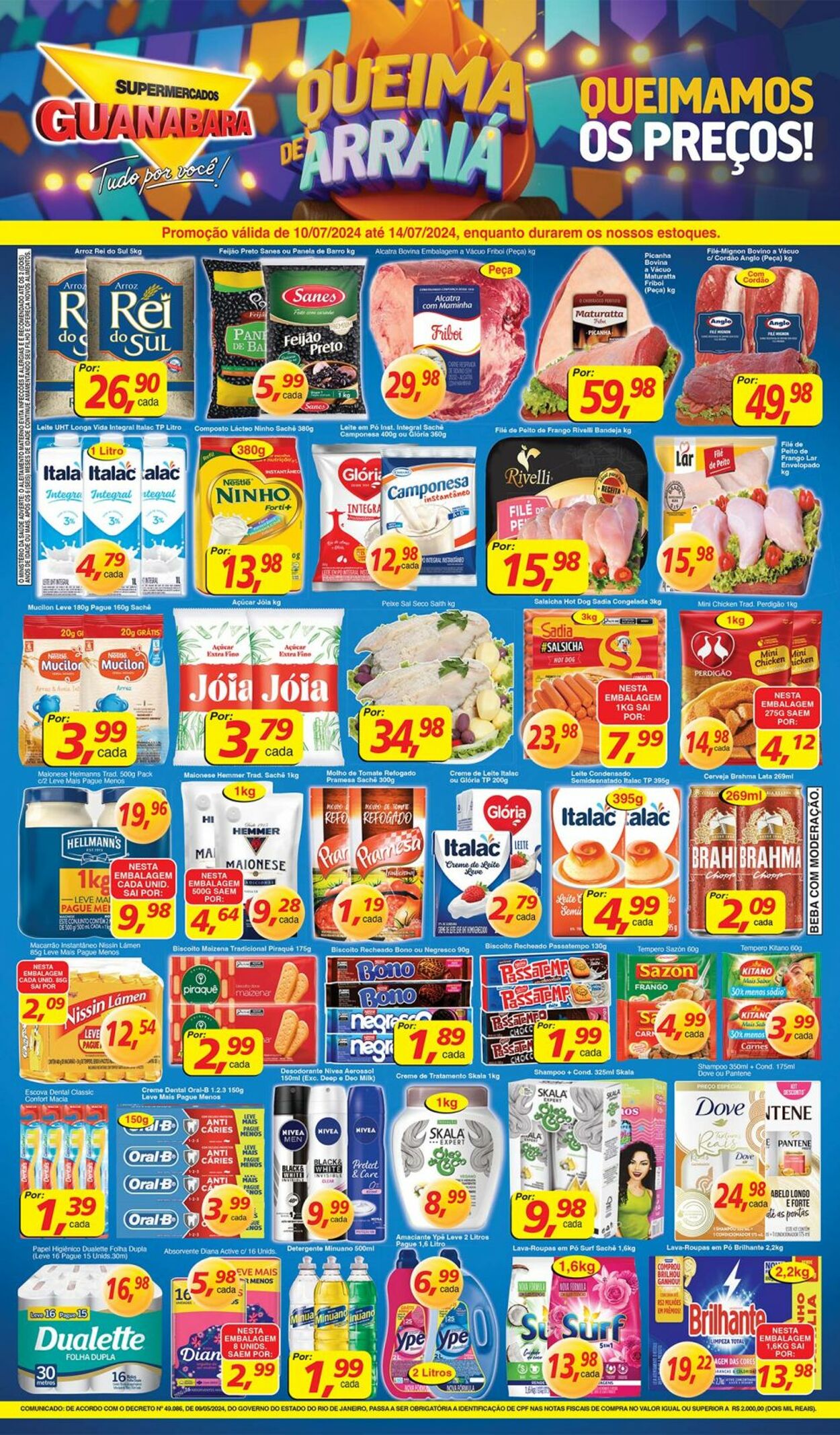 Folheto Supermercados Guanabara 10.07.2024 - 11.07.2024