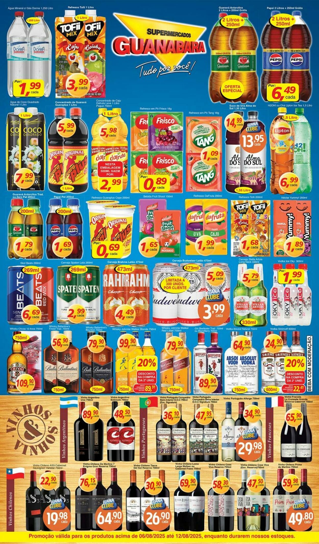 Folheto Supermercados Guanabara 06.08.2025 - 07.08.2025