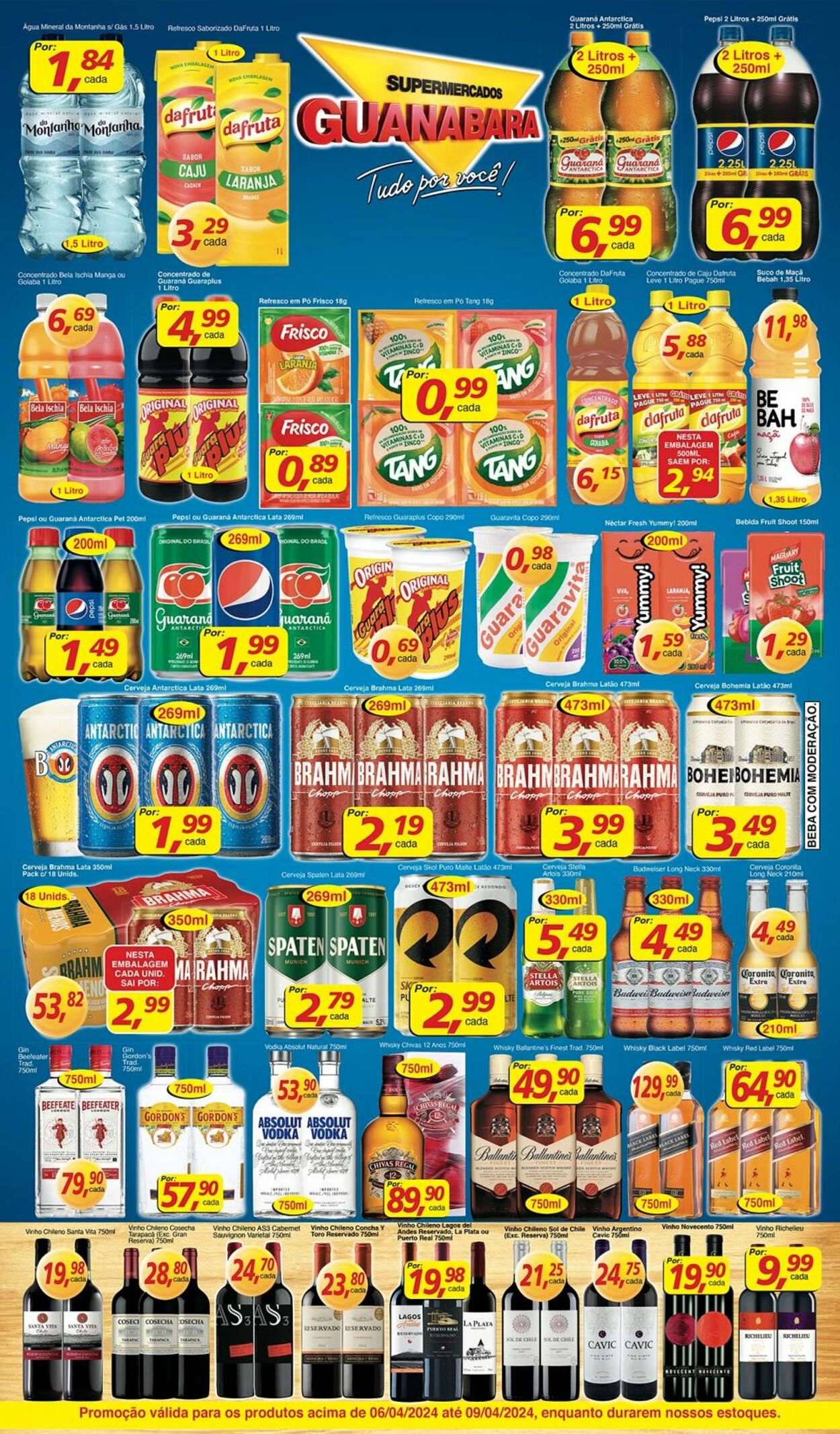 Folheto Supermercados Guanabara 06.04.2024 - 09.04.2024