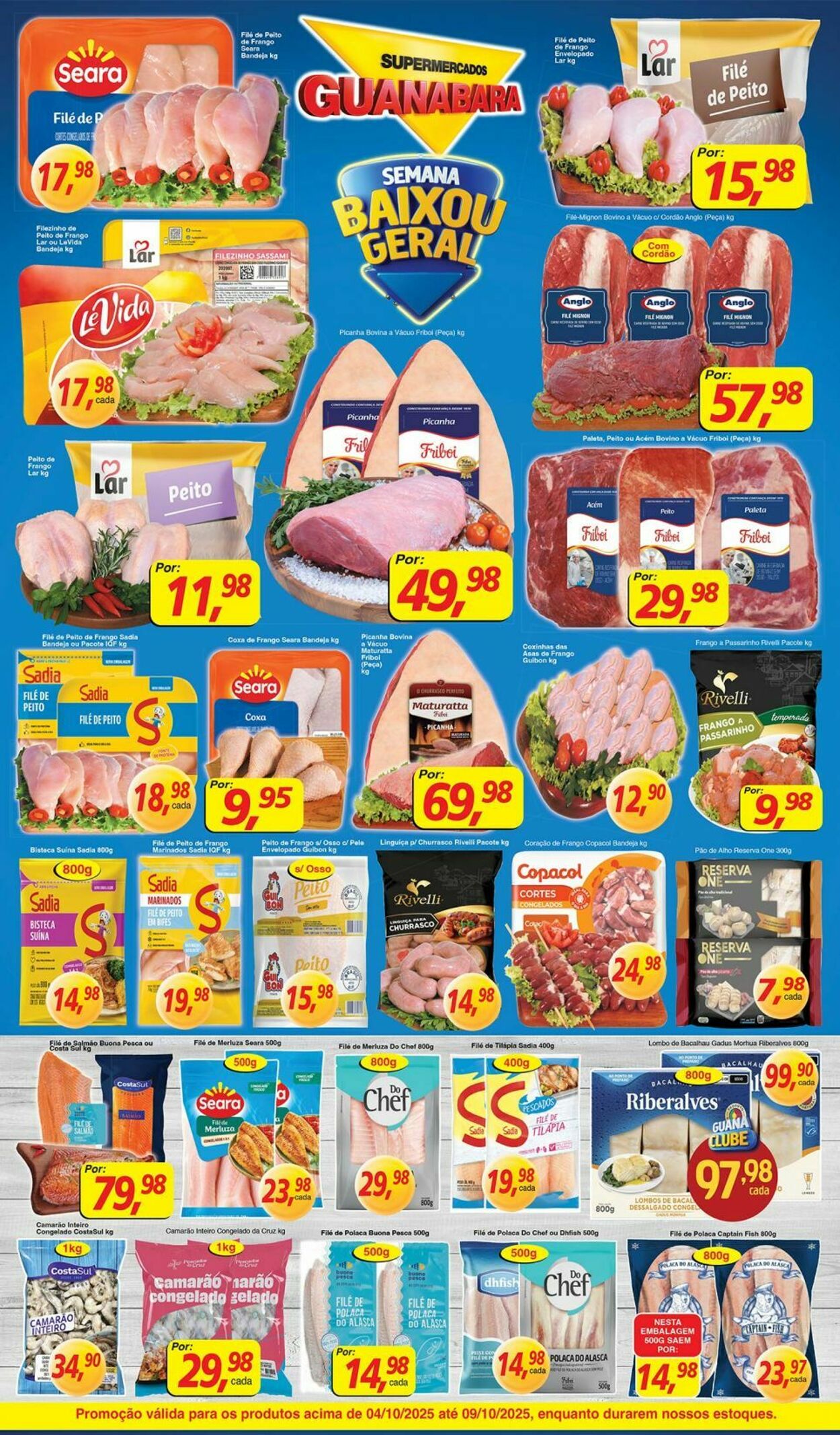 Folheto Supermercados Guanabara 04.10.2025 - 05.10.2025