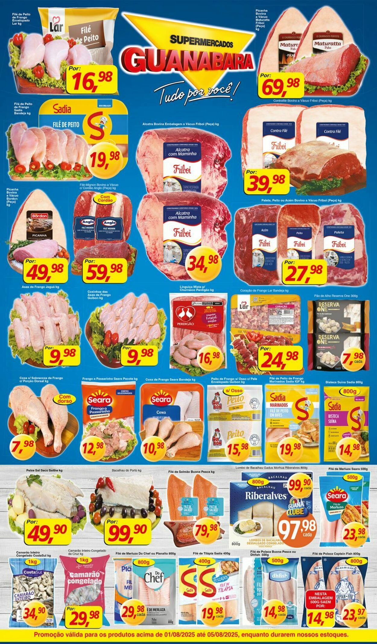 Folheto Supermercados Guanabara 01.08.2025 - 02.08.2025