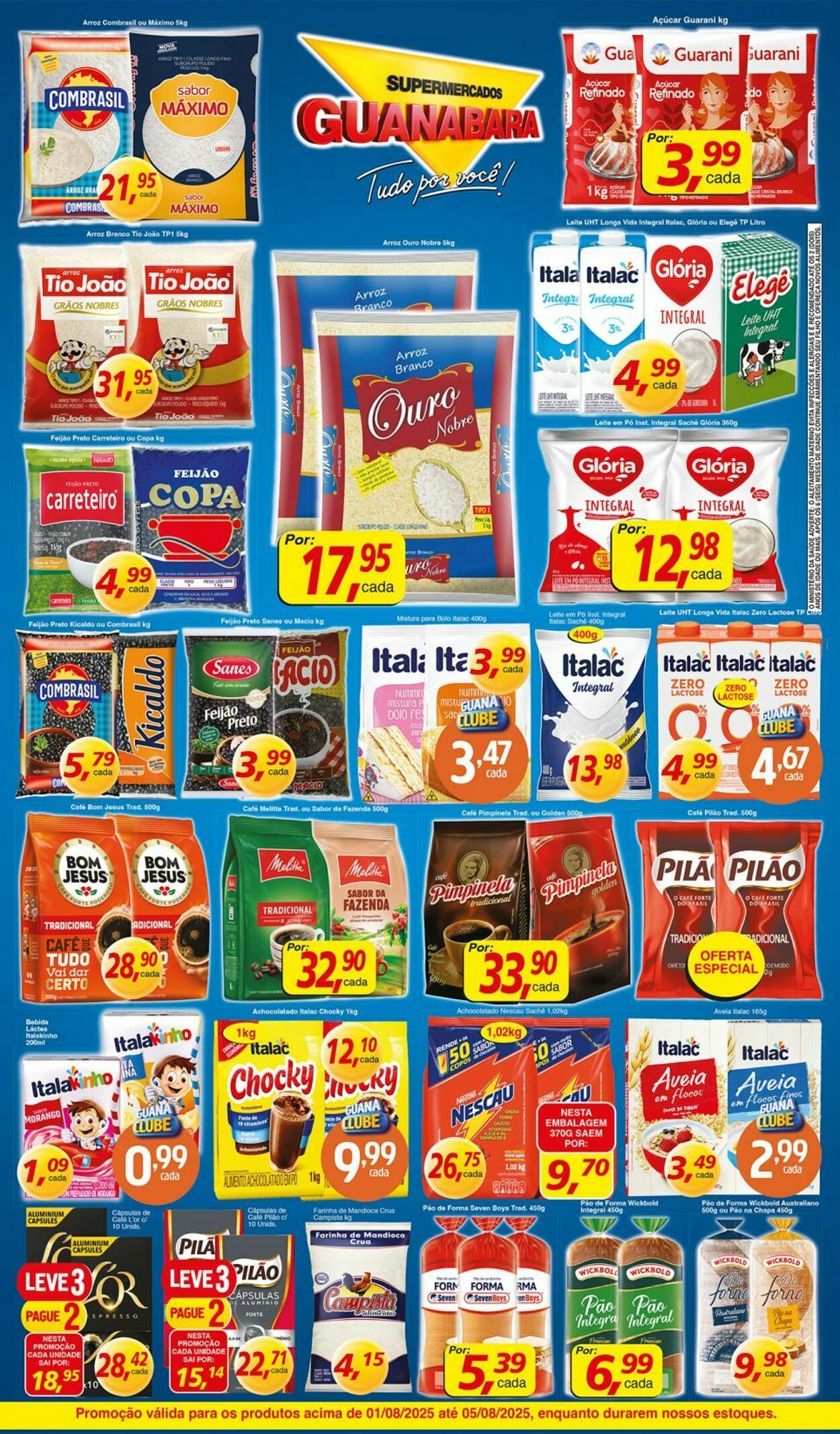 Folheto Supermercados Guanabara 01.08.2025 - 02.08.2025