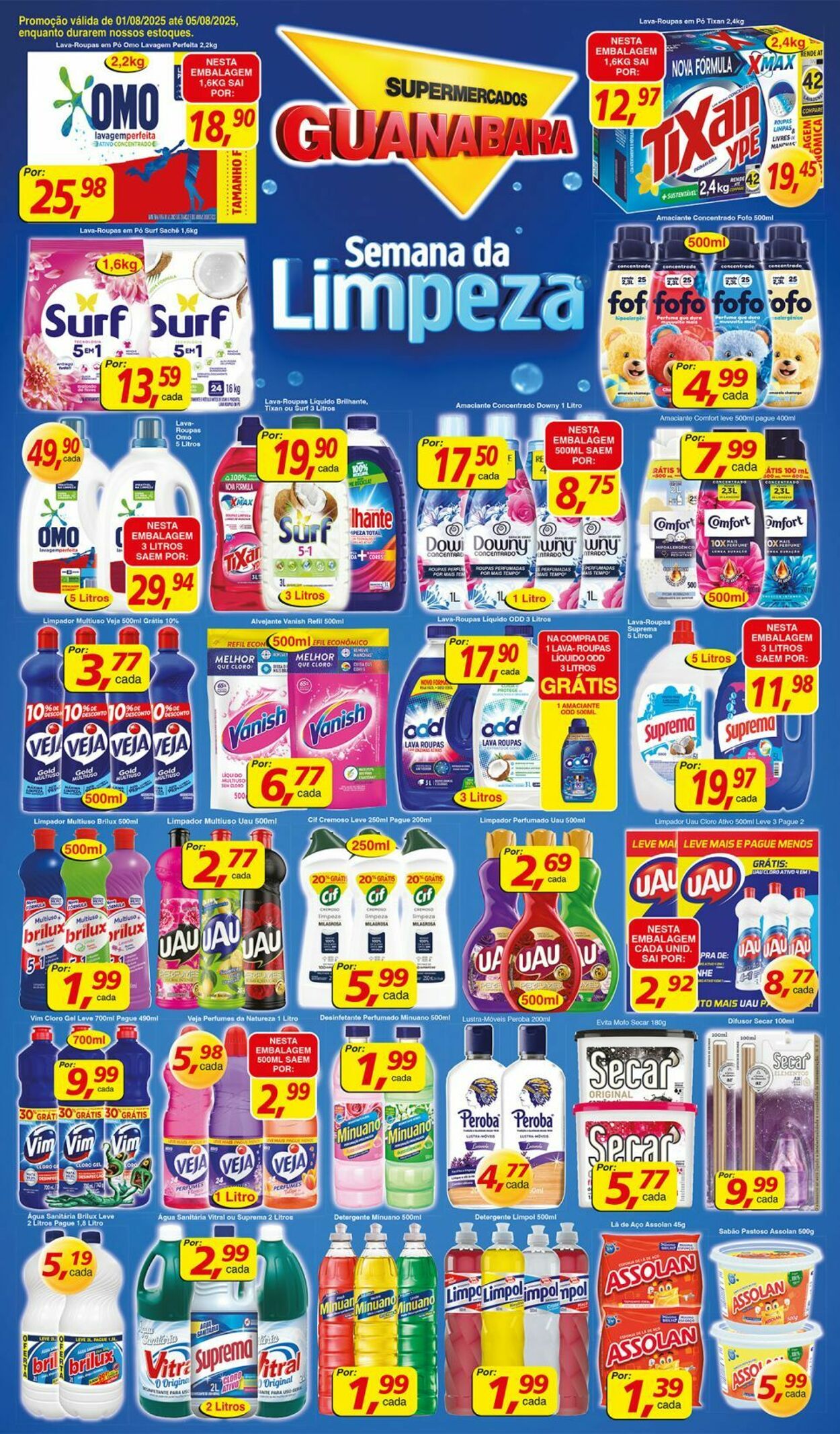 Folheto Supermercados Guanabara 01.08.2025 - 02.08.2025