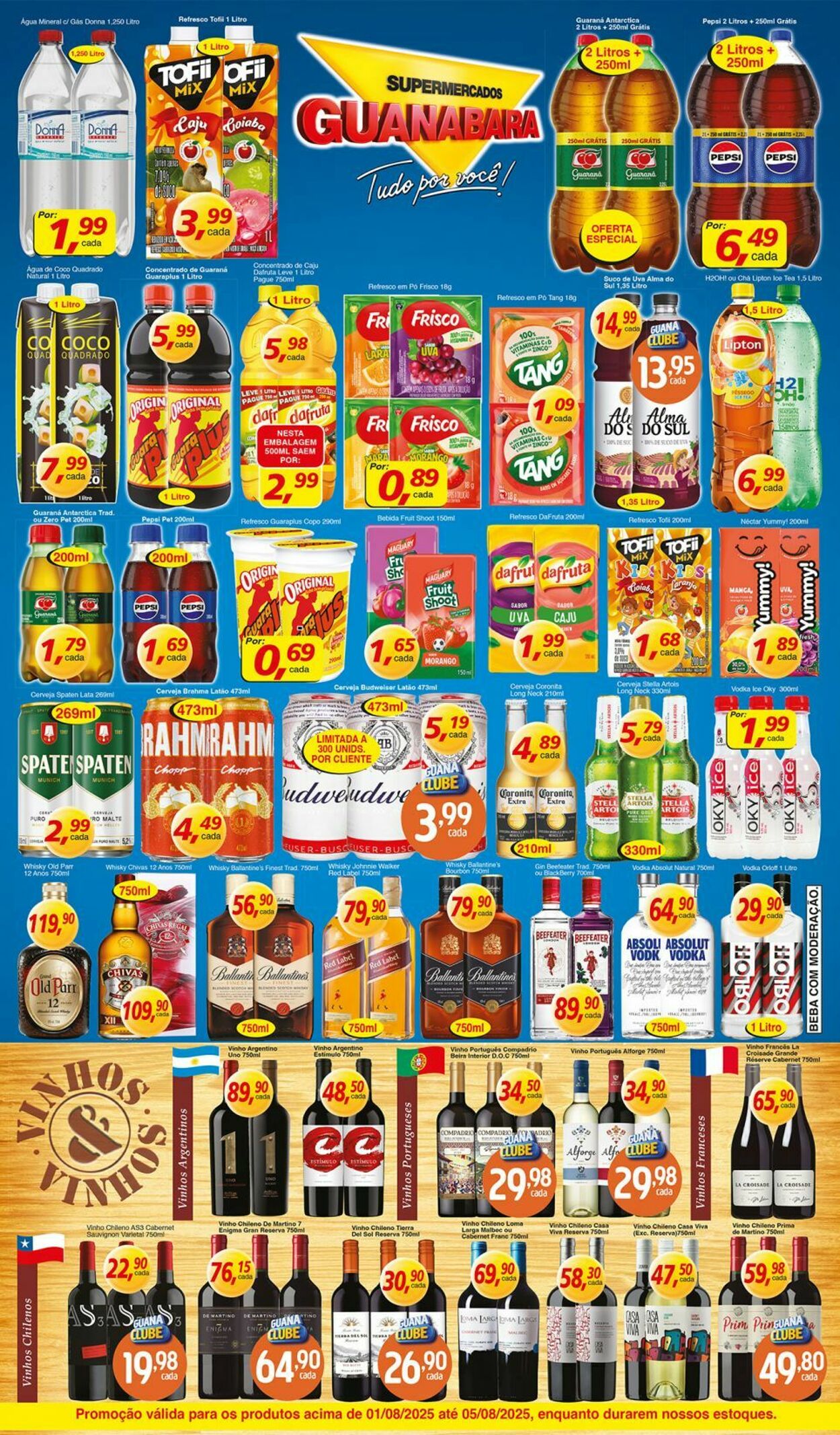 Folheto Supermercados Guanabara 01.08.2025 - 02.08.2025