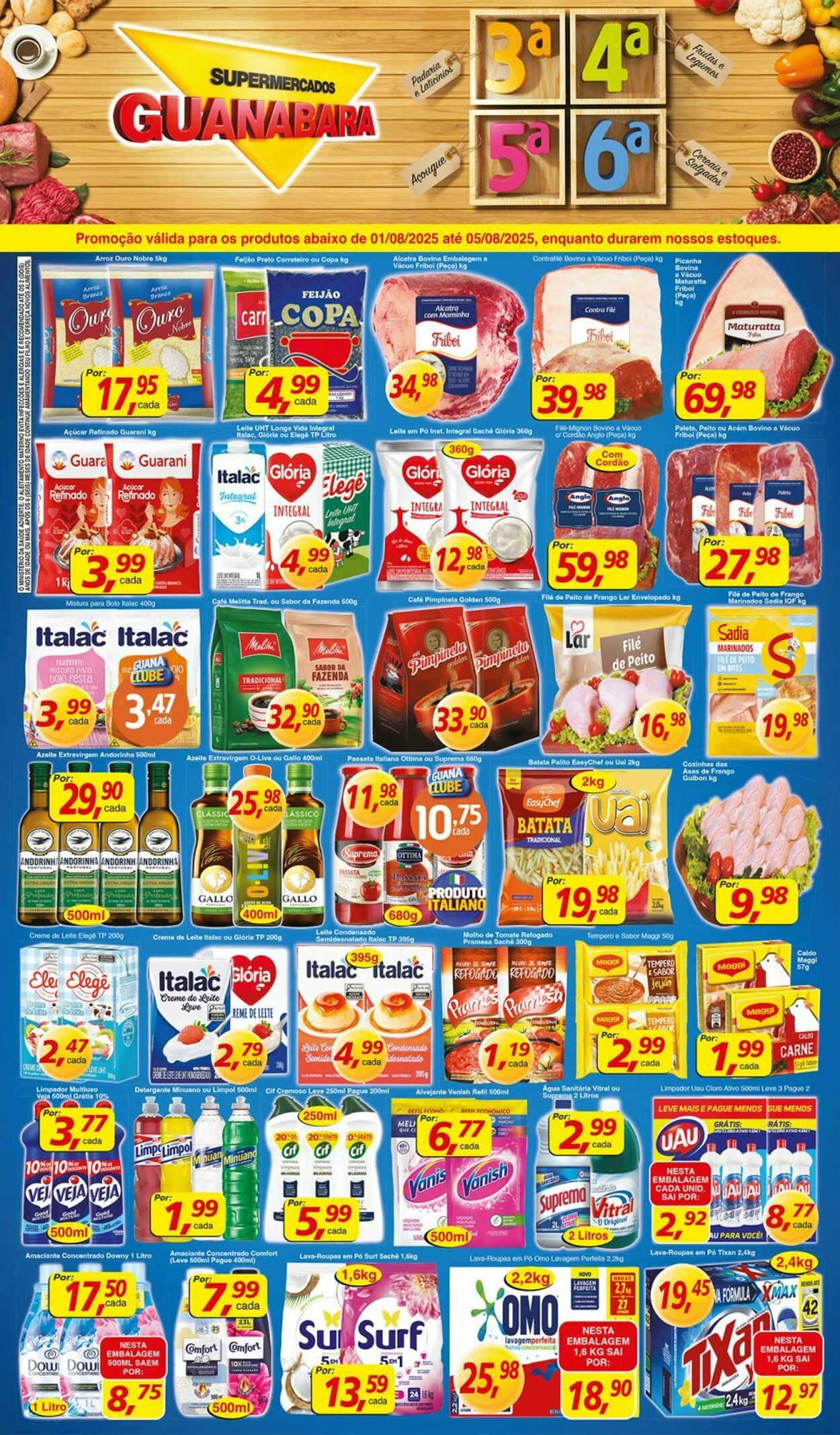 Folheto Supermercados Guanabara 01.08.2025 - 02.08.2025