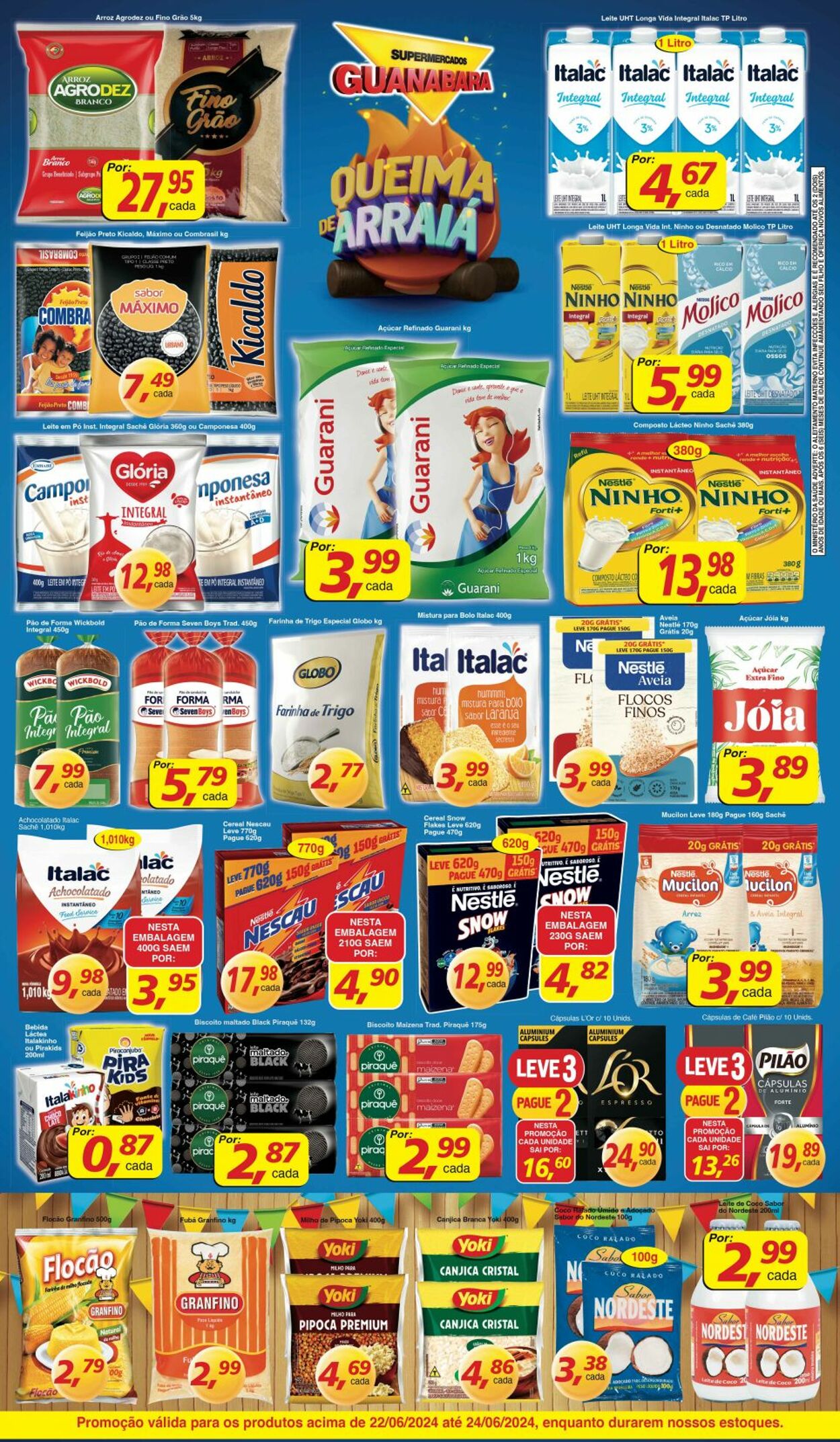 Folheto Supermercados Guanabara 22.06.2024 - 23.06.2024