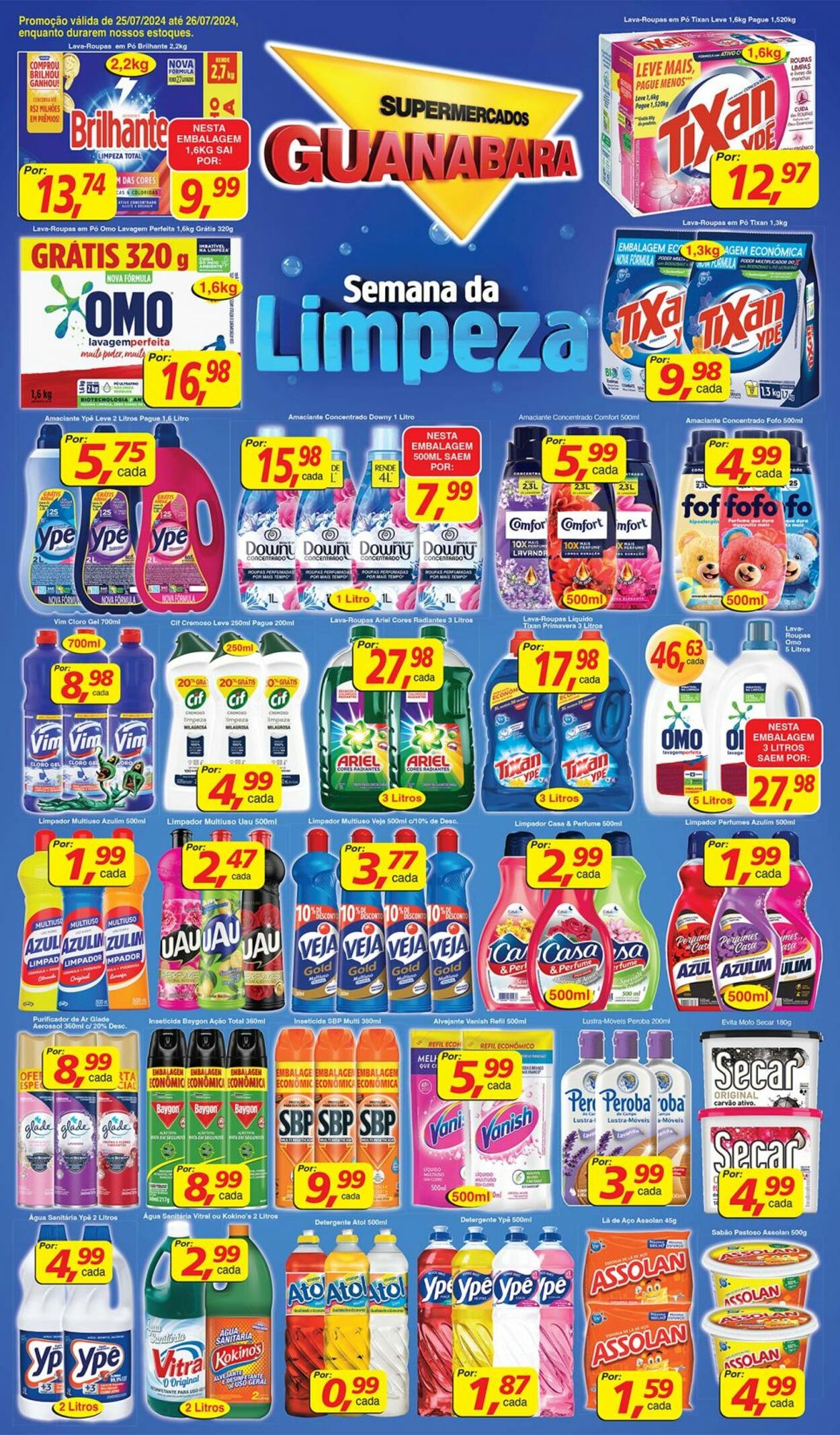 Folheto Supermercados Guanabara - Encarte — Supermercados Guanabara 25 jul, 2024 - 26 jul, 2024