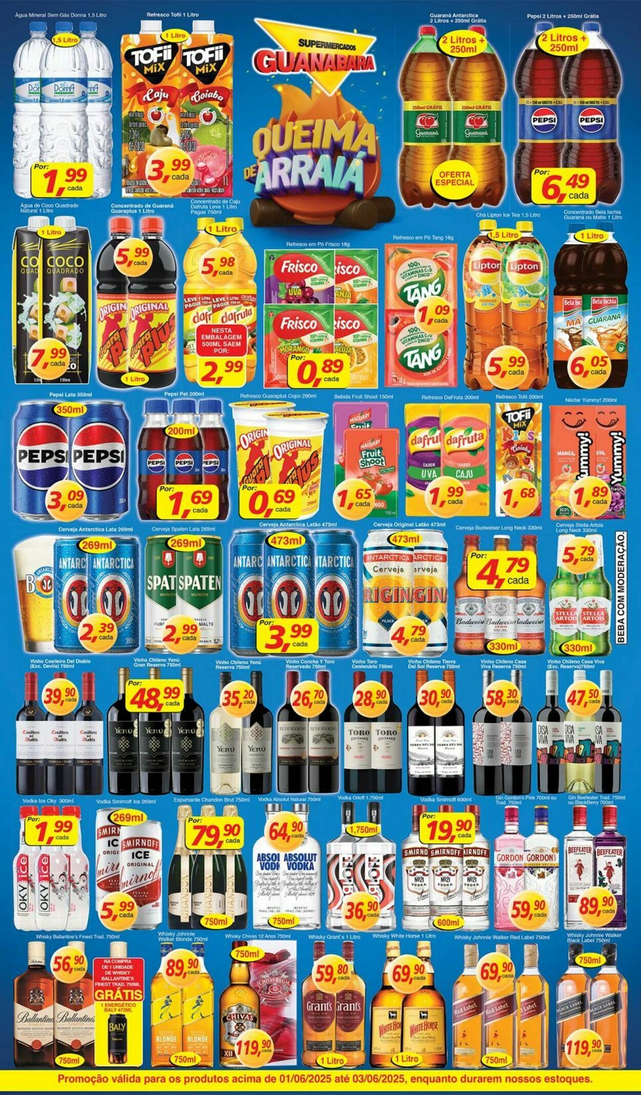 Folheto Supermercados Guanabara 01.06.2025 - 02.06.2025
