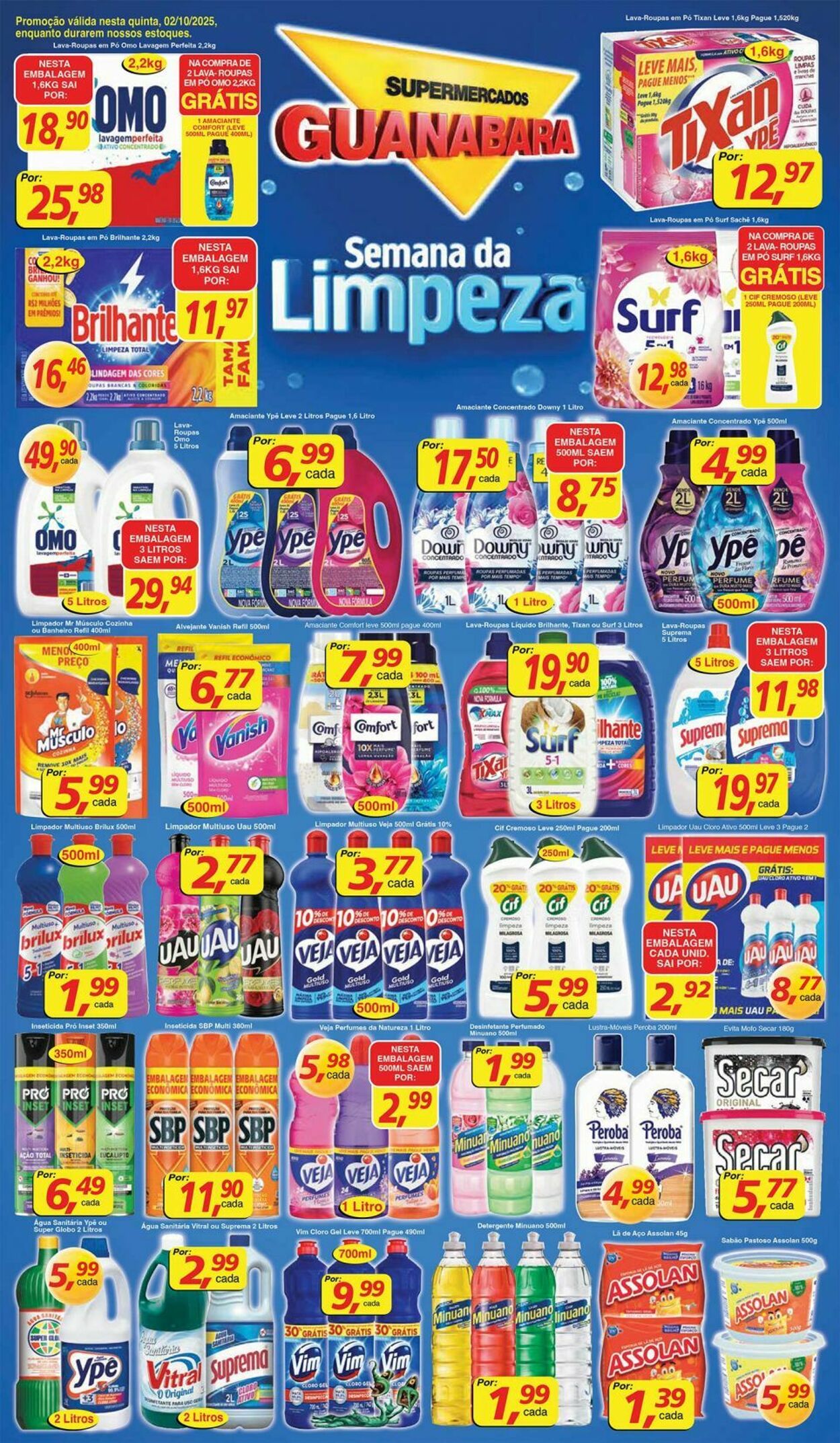 Folheto Supermercados Guanabara 02.10.2025 - 03.10.2025