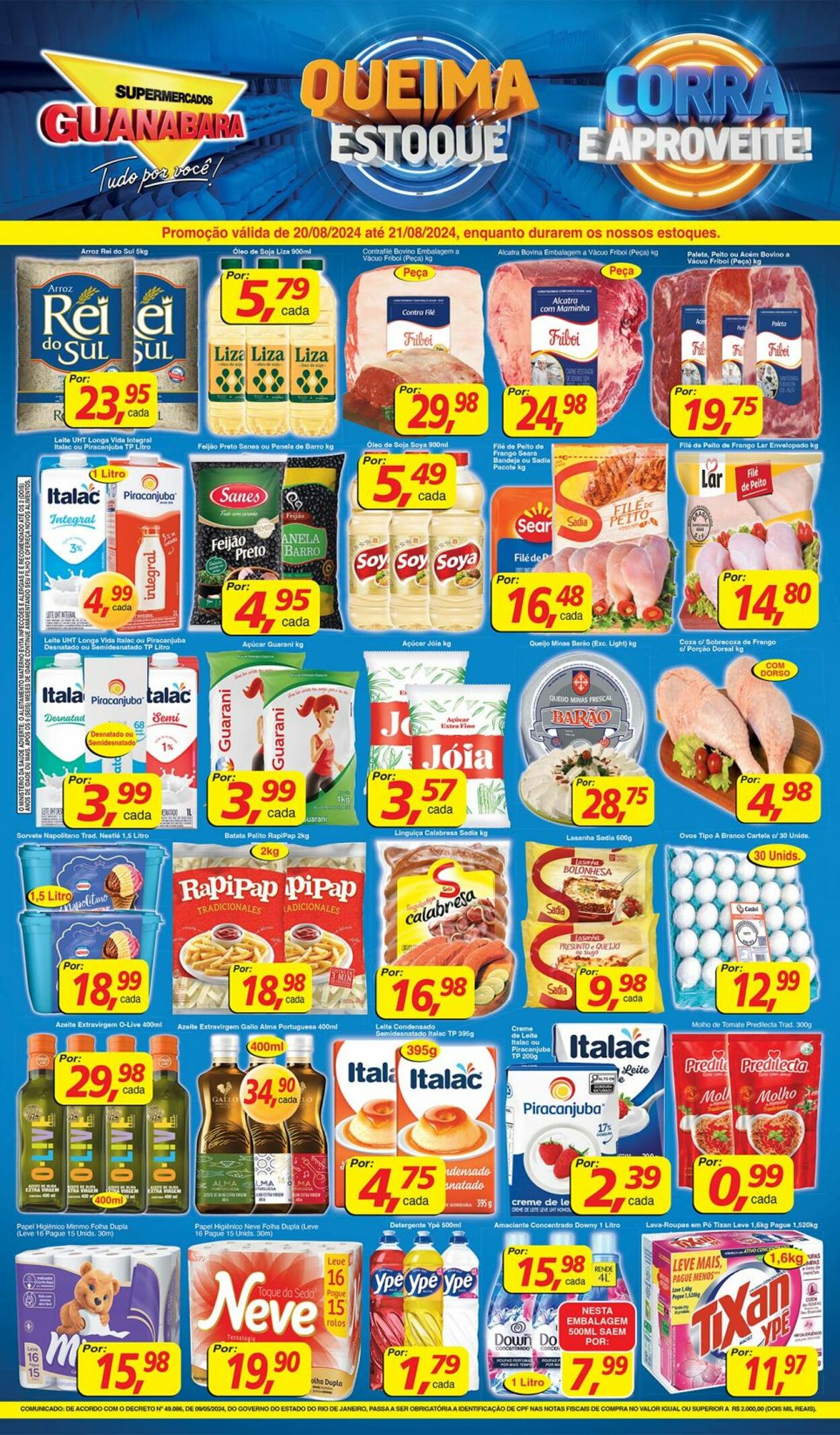 Folheto Supermercados Guanabara 20.08.2024 - 21.08.2024