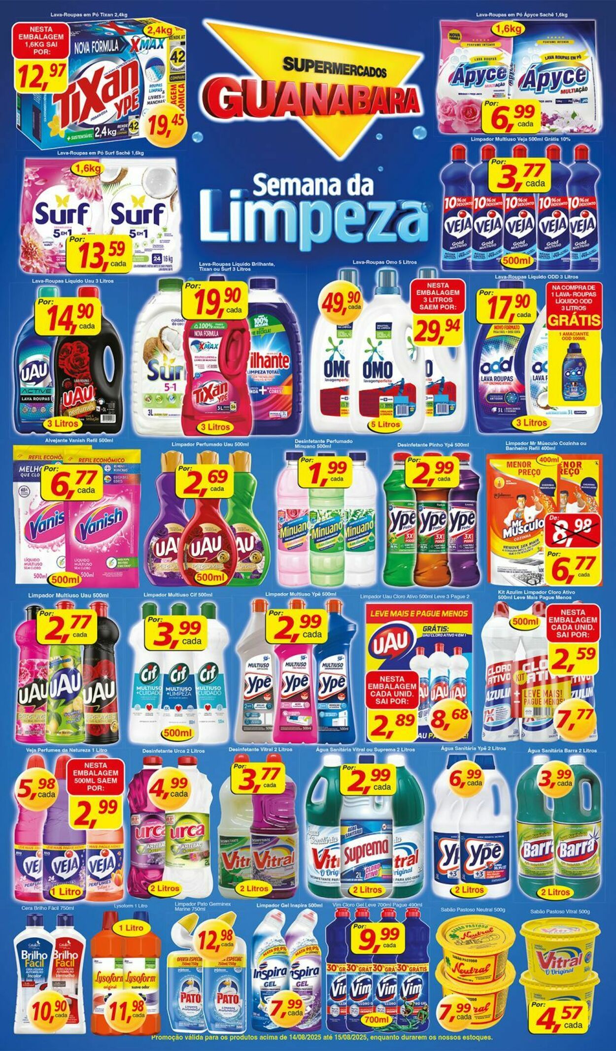 Folheto Supermercados Guanabara 14.08.2025 - 15.08.2025
