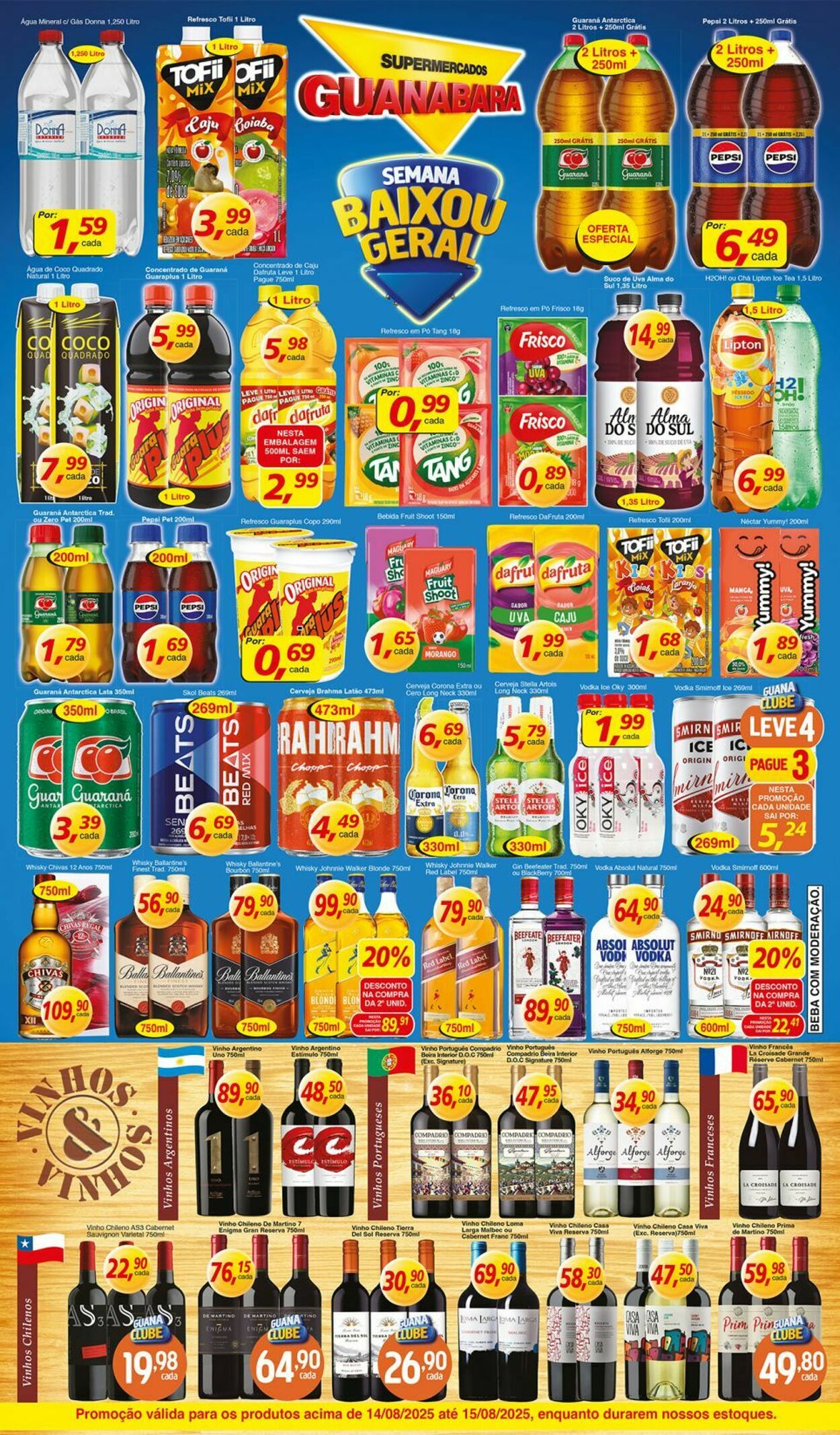 Folheto Supermercados Guanabara 14.08.2025 - 15.08.2025