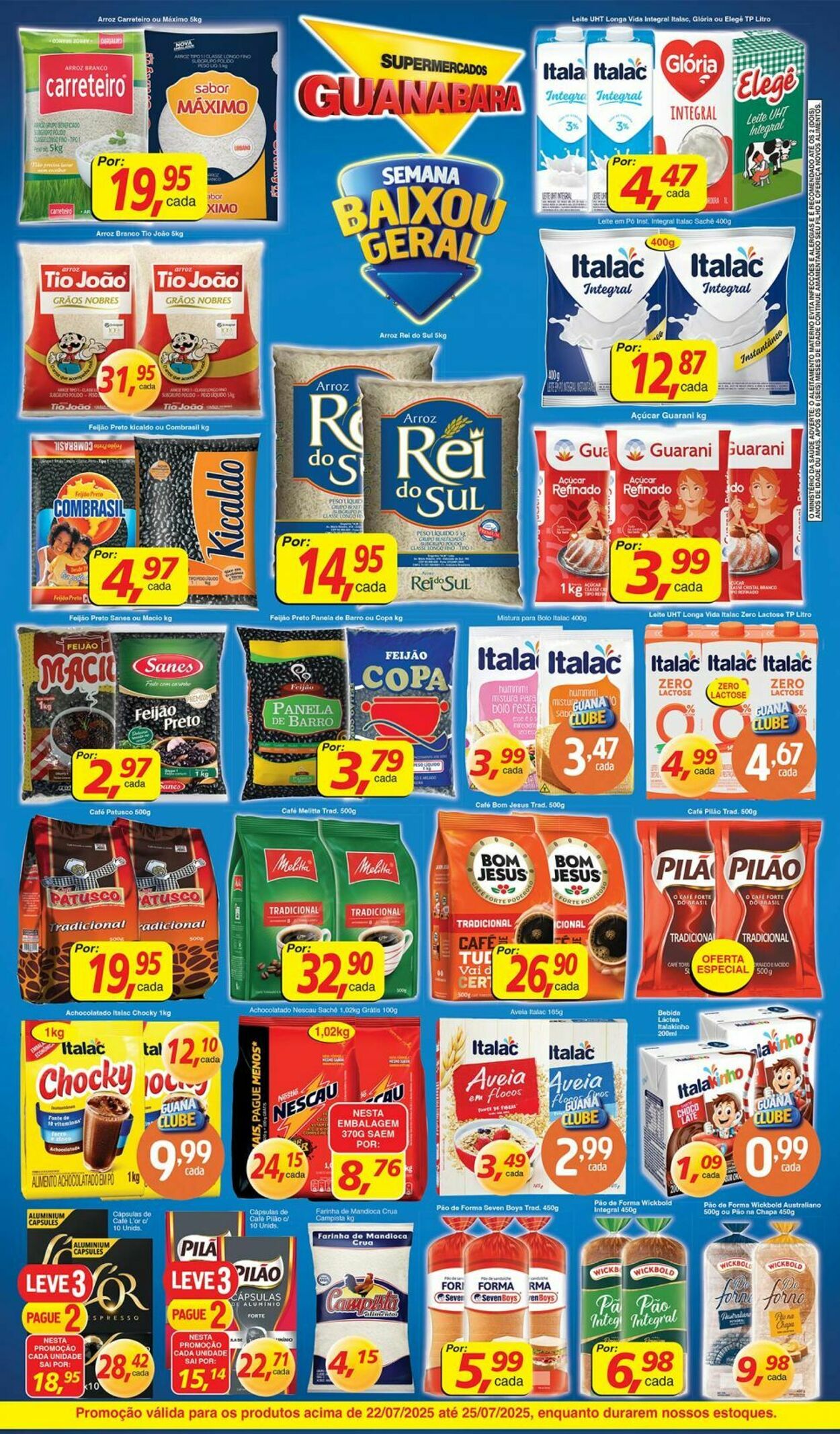Folheto Supermercados Guanabara 22.07.2025 - 23.07.2025
