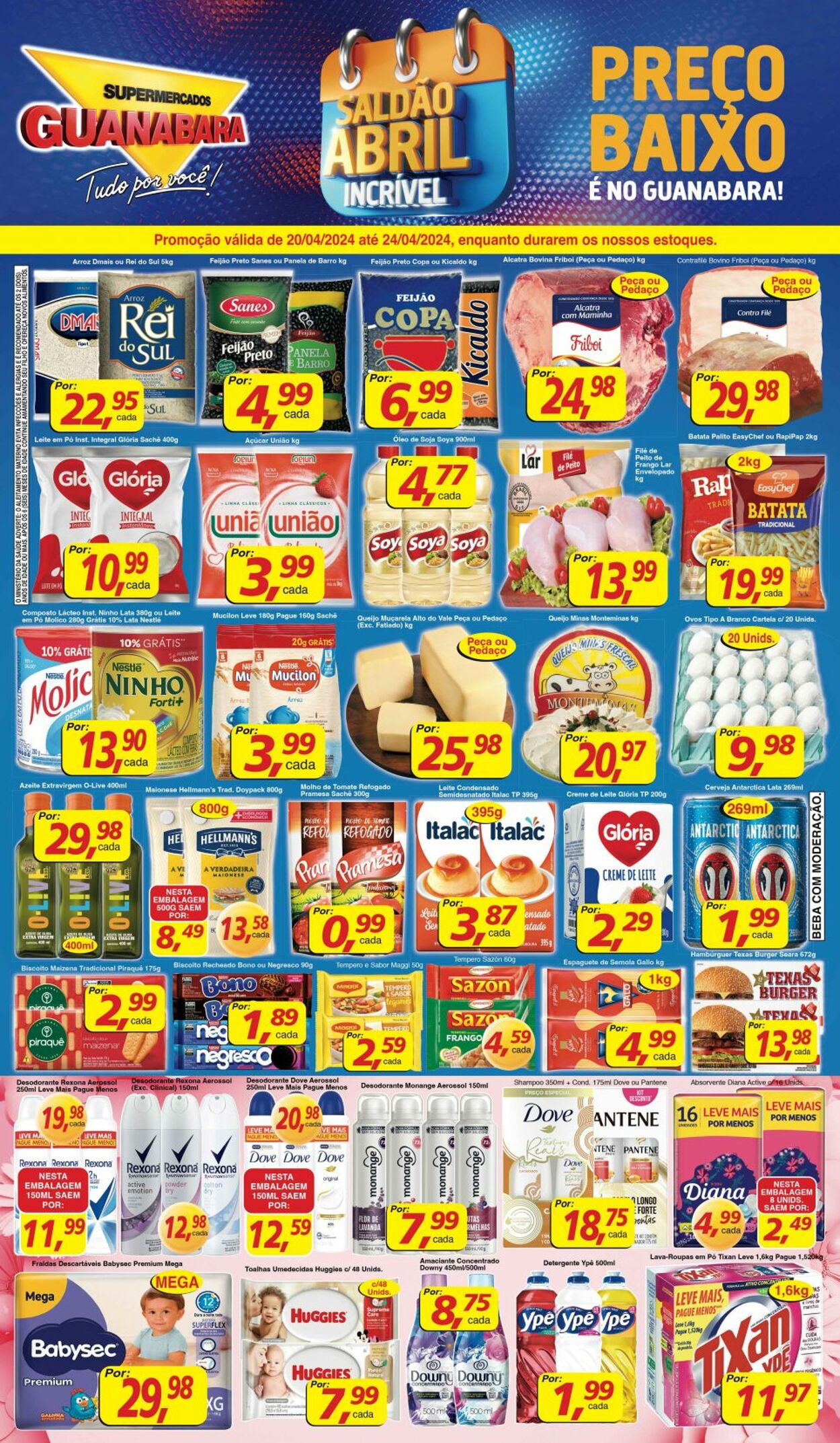 Folheto Supermercados Guanabara - Encarte — Supermercados Guanabara 20 abr, 2024 - 24 abr, 2024