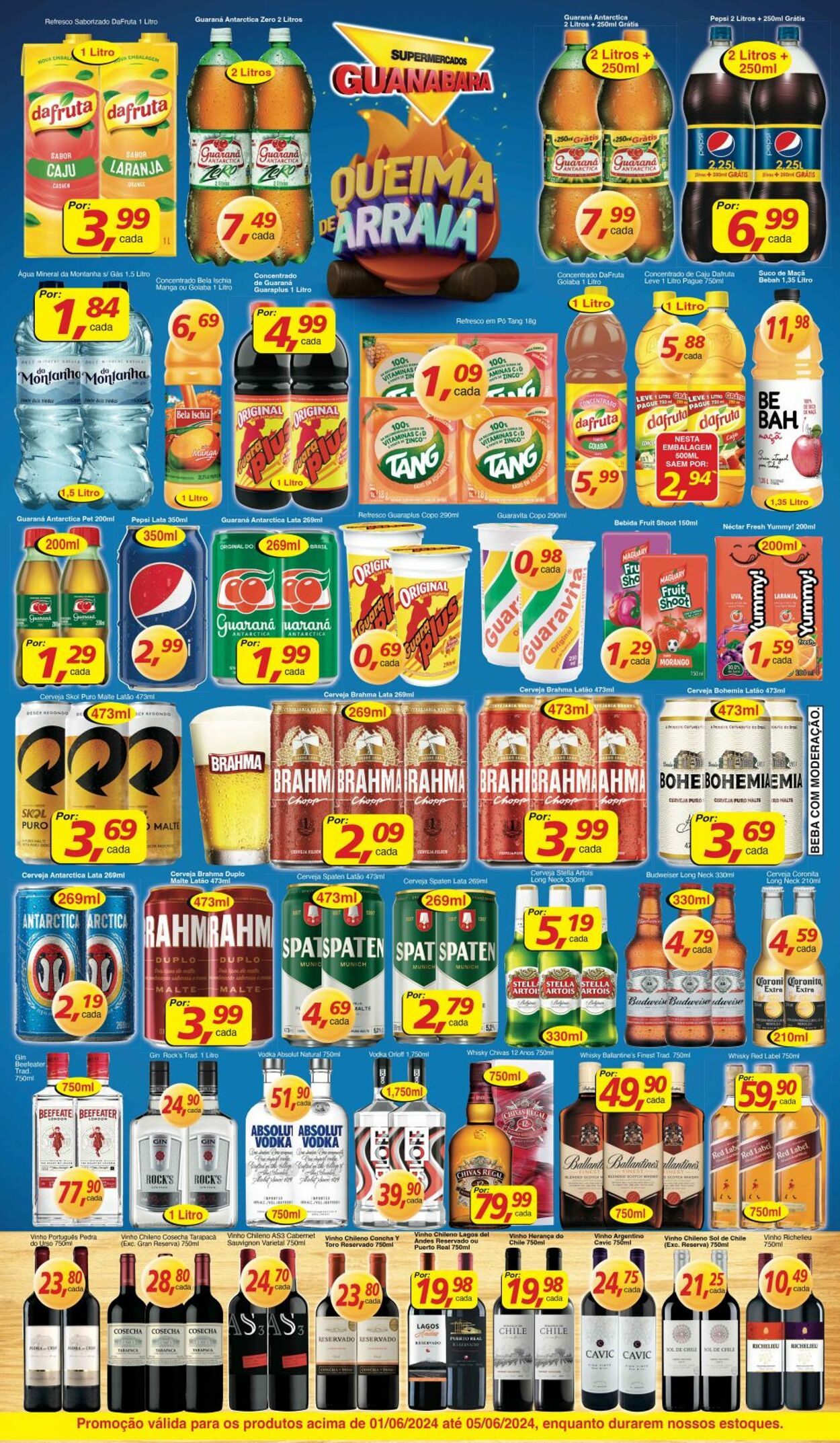 Folheto Supermercados Guanabara 01.06.2024 - 02.06.2024