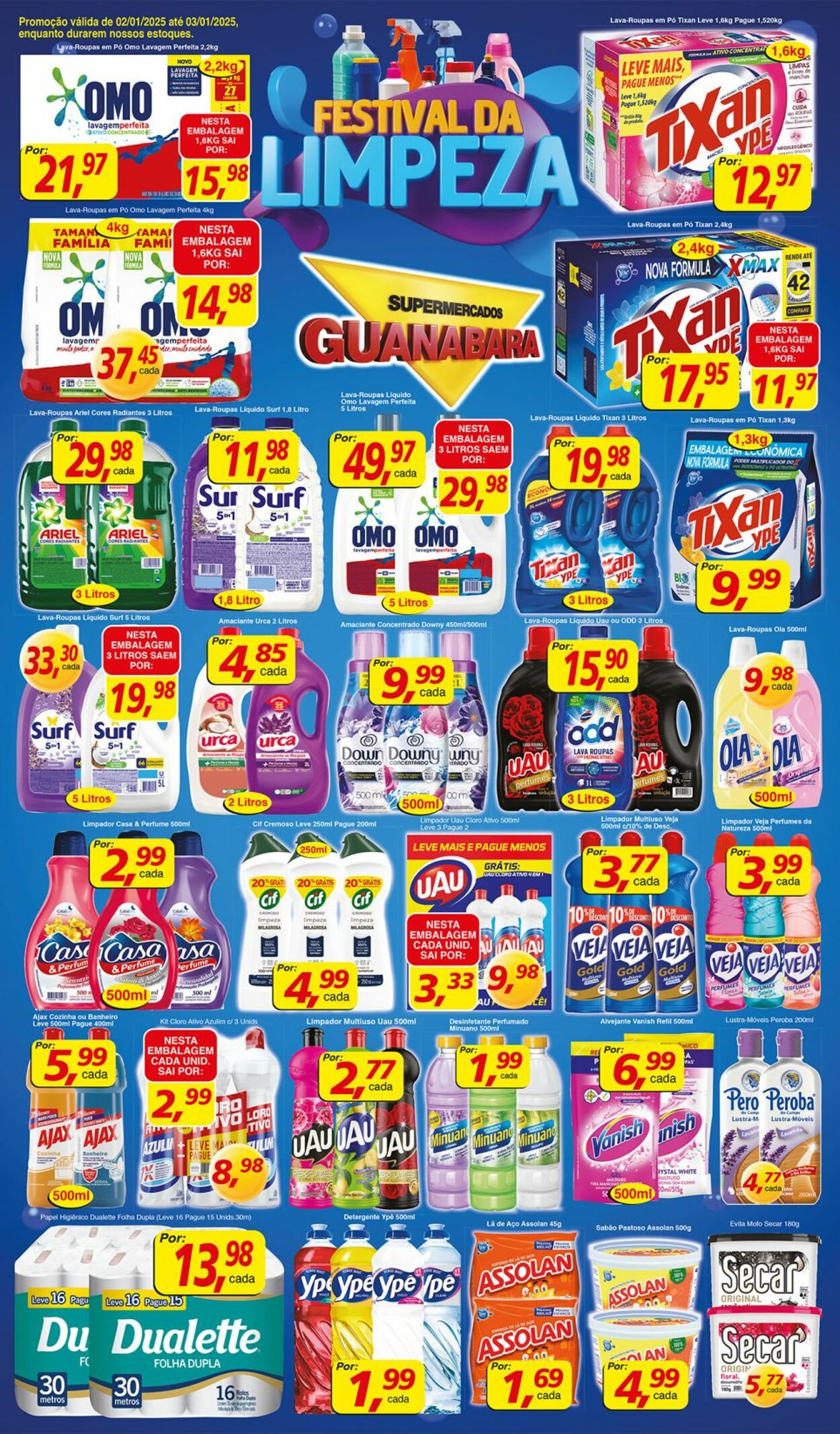 Folheto Supermercados Guanabara 02.01.2025 - 03.01.2025