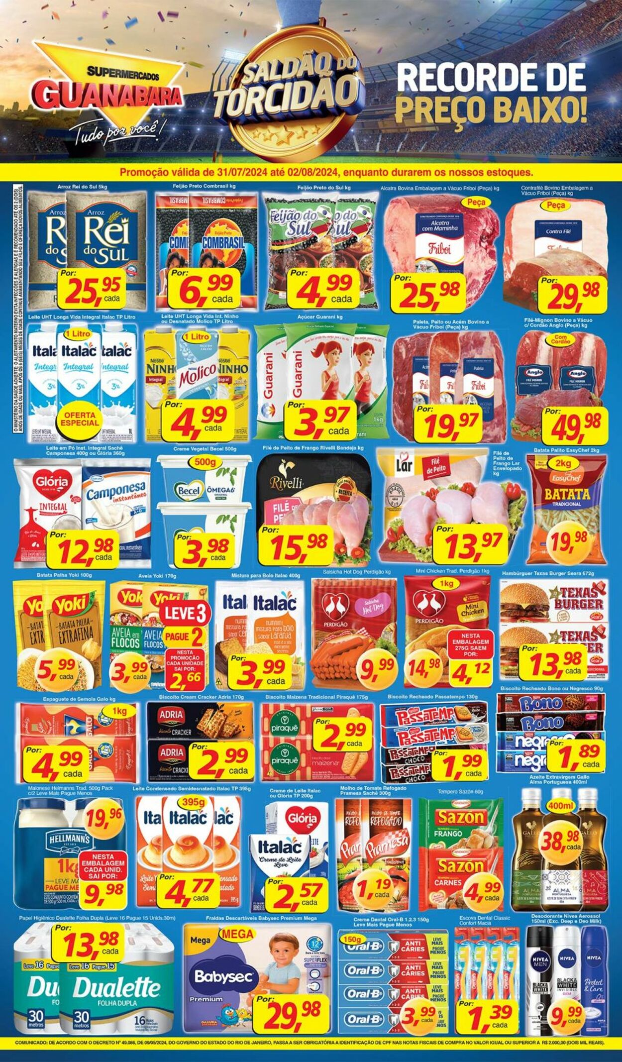 Folheto Supermercados Guanabara 31.07.2024 - 01.08.2024