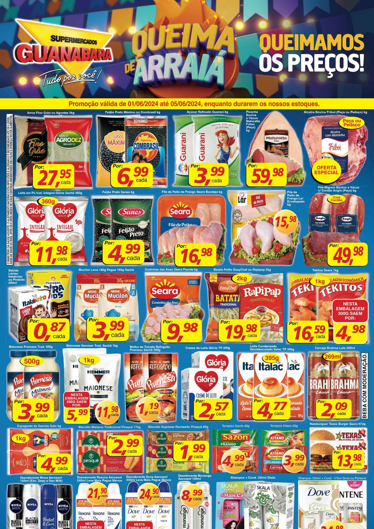 Folheto Supermercados Guanabara 03.06.2024 - 05.06.2024