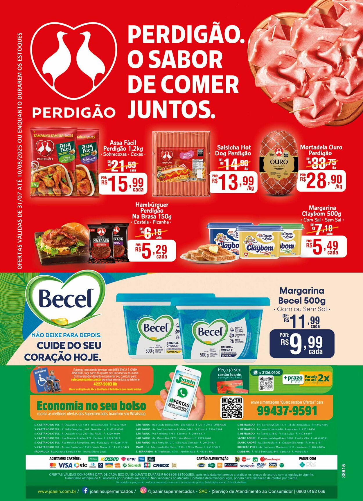 Folheto Supermercados Joanin 31.07.2025 - 10.08.2025
