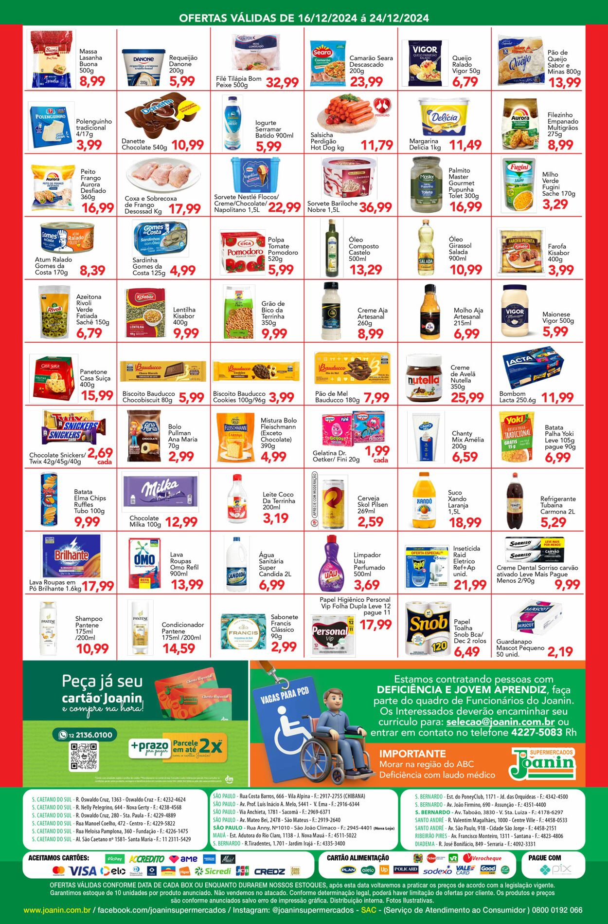 Folheto Supermercados Joanin 16.12.2024 - 24.12.2024