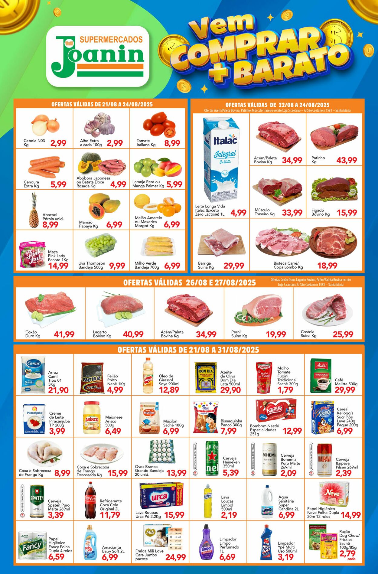 Folheto Supermercados Joanin 21.08.2025 - 31.08.2025