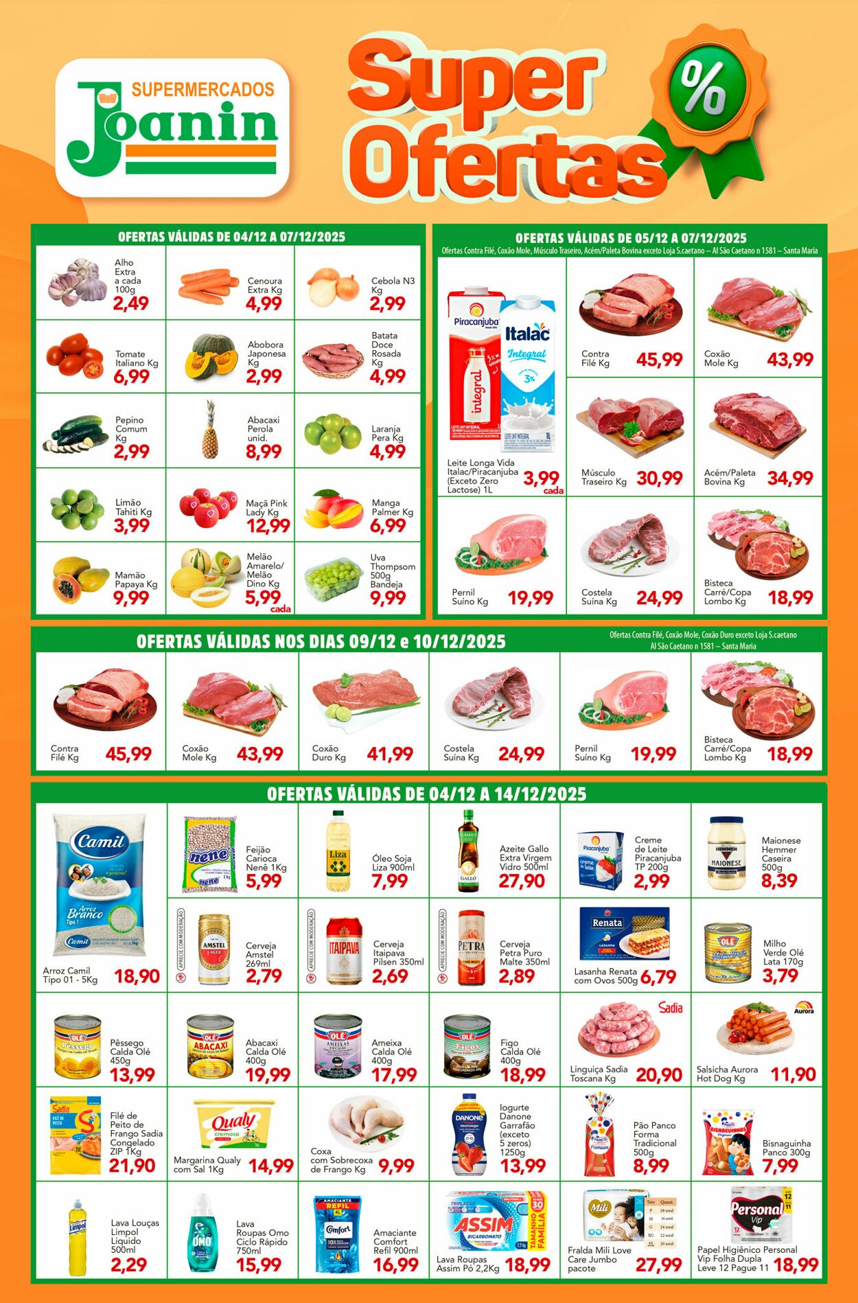 Folheto Supermercados Joanin 04.12.2025 - 12.12.2025