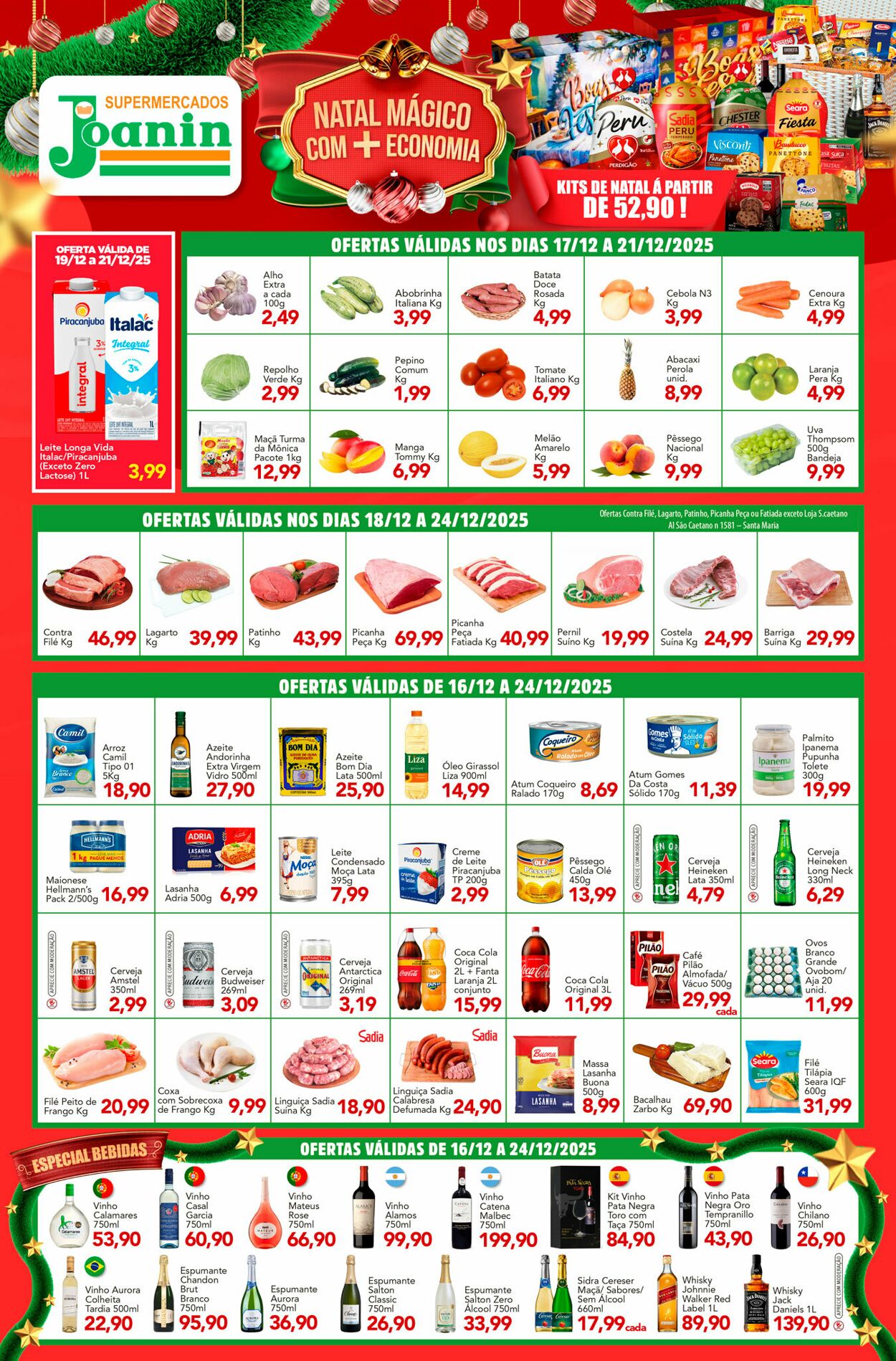 Folheto Supermercados Joanin 16.12.2025 - 24.12.2025