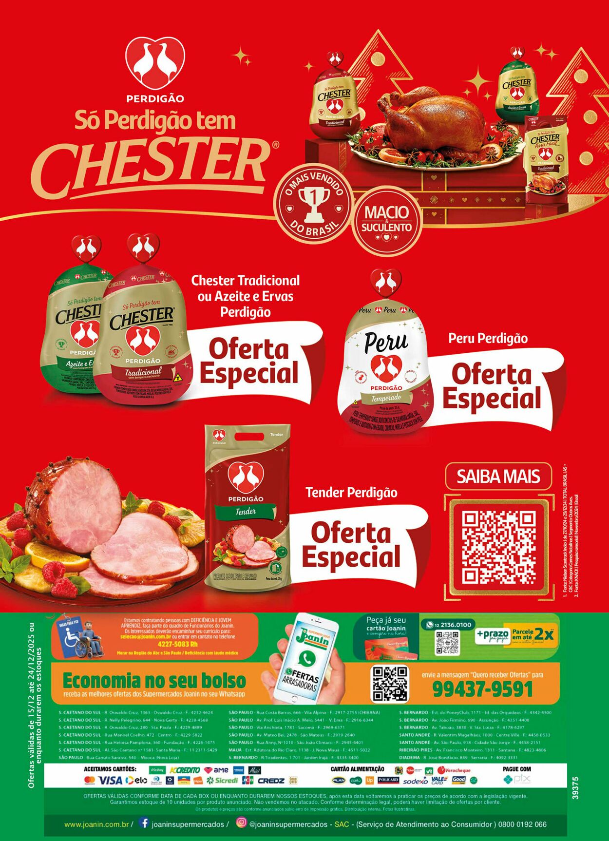 Folheto Supermercados Joanin 16.12.2025 - 24.12.2025