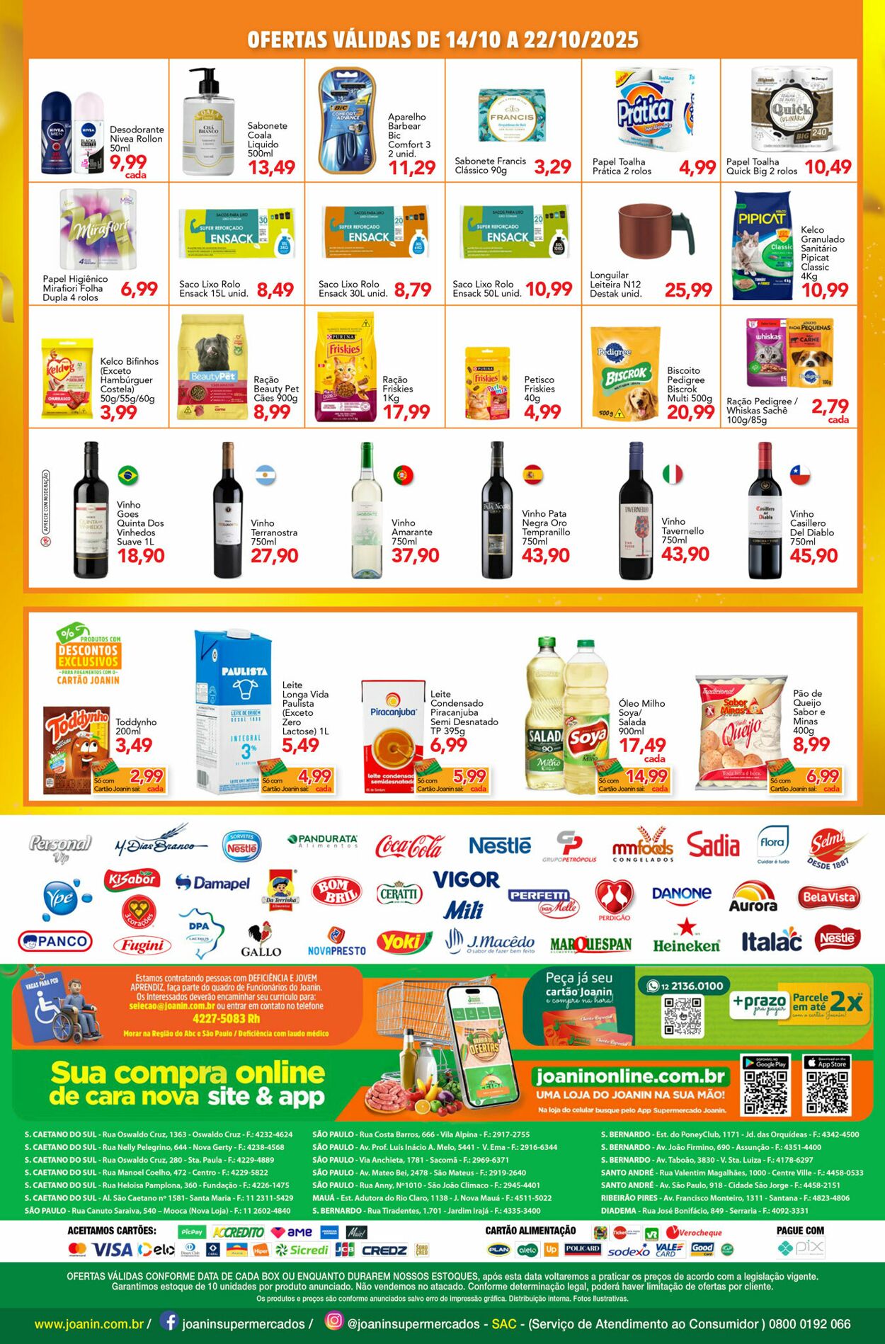 Folheto Supermercados Joanin 15.10.2025 - 29.10.2025