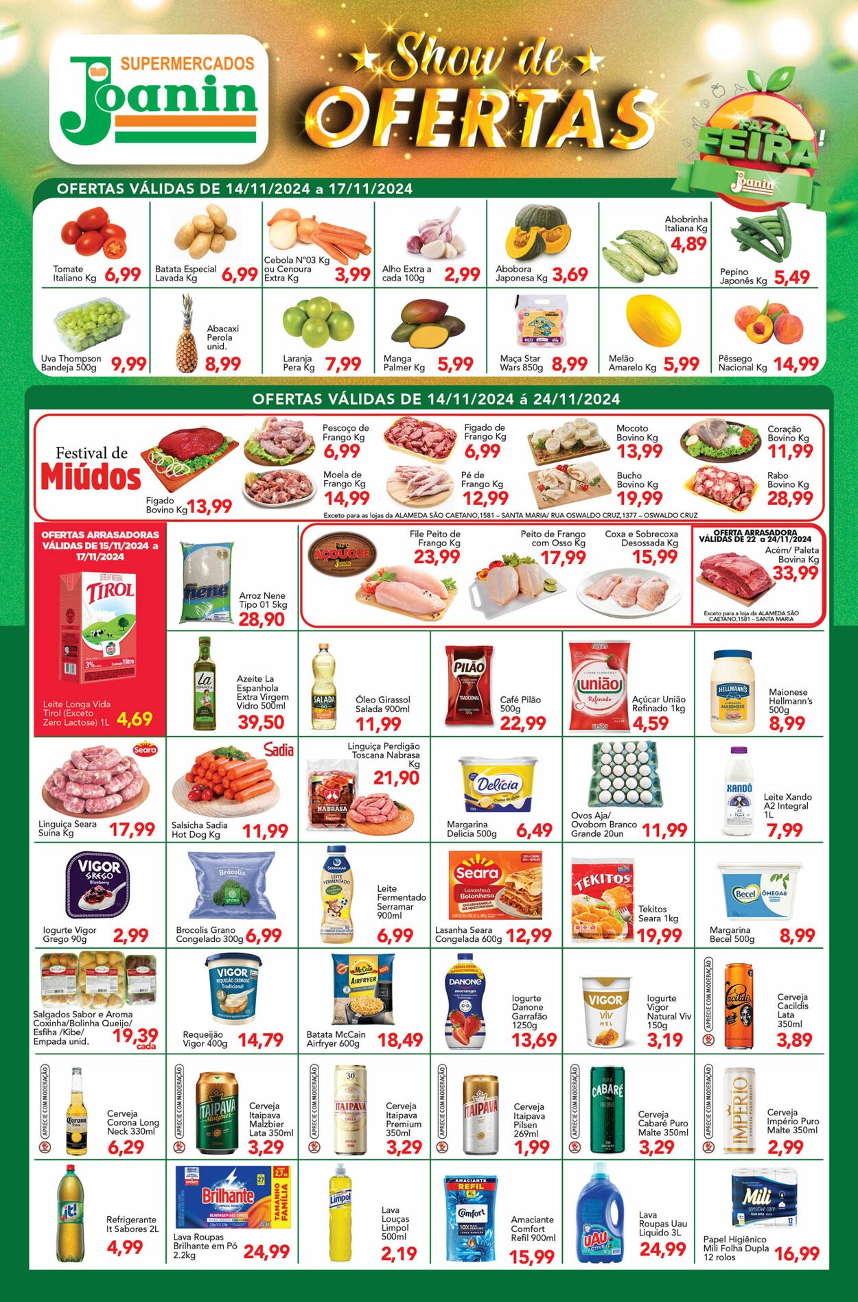 Folheto Supermercados Joanin 14.11.2024 - 24.11.2024