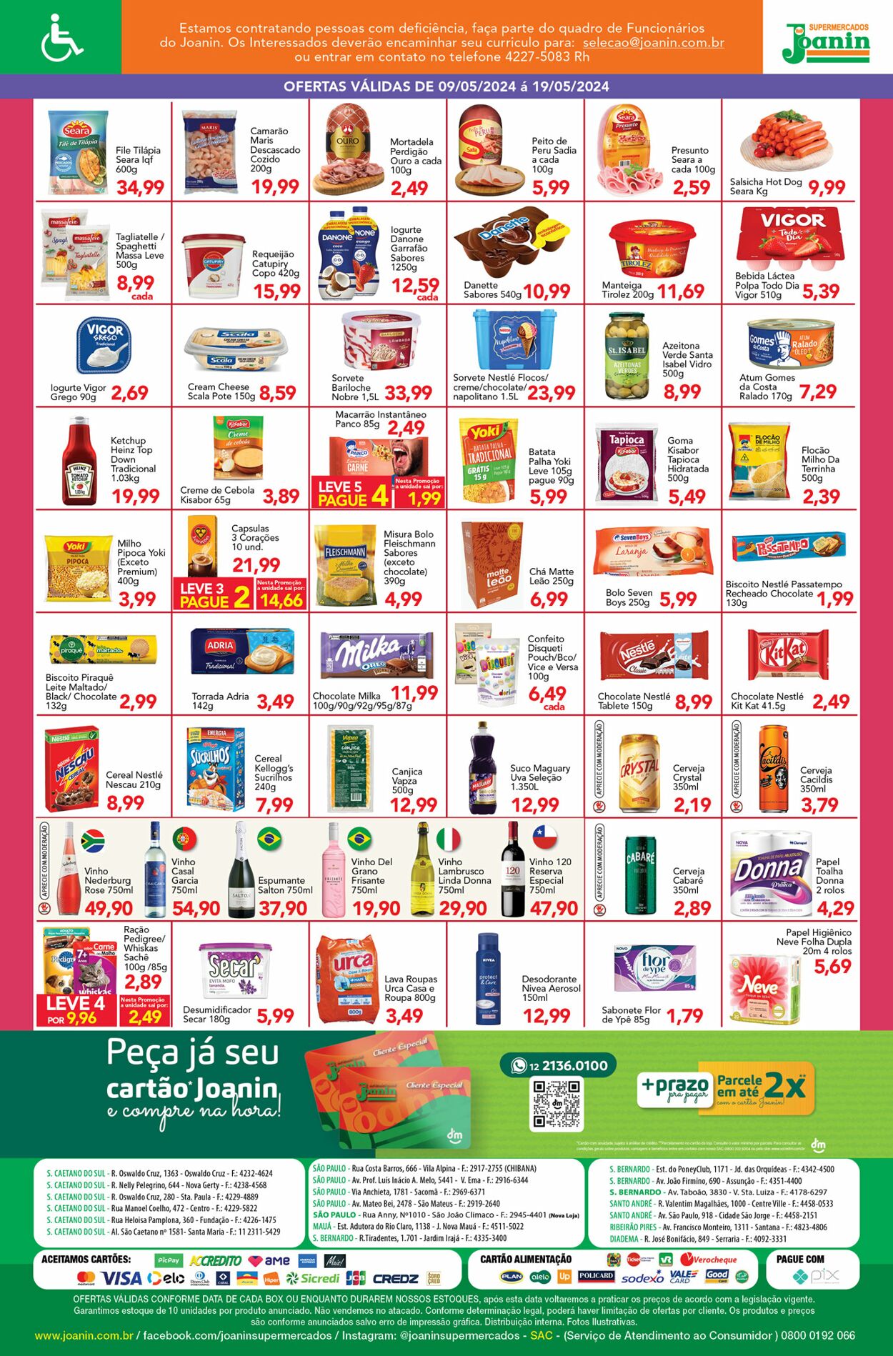 Folheto Supermercados Joanin 09.05.2024 - 19.05.2024