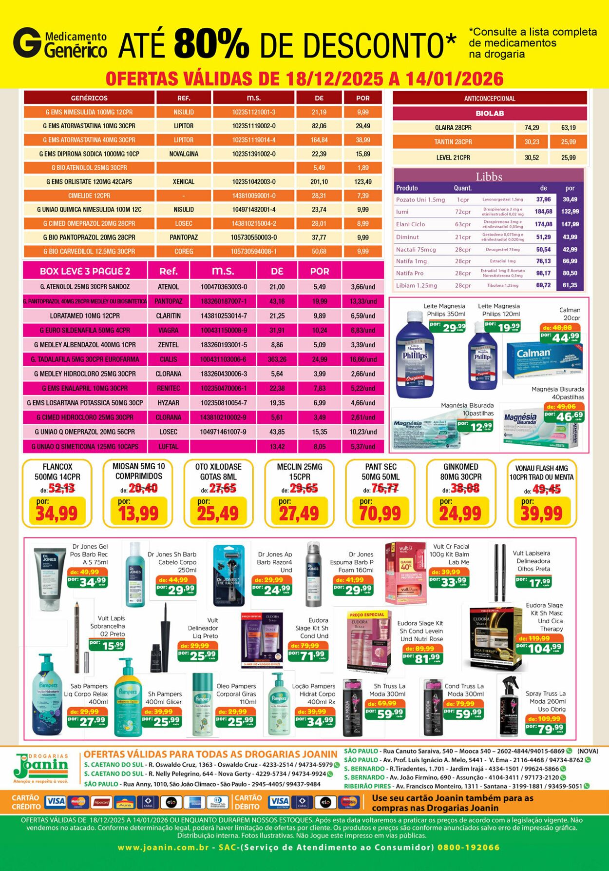 Folheto Supermercados Joanin 18.12.2025 - 14.01.2026