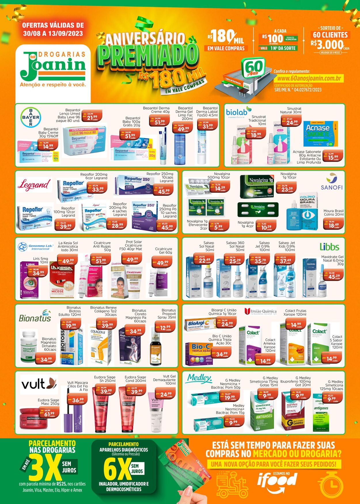 Folheto Supermercados Joanin 30.08.2023 - 13.09.2023