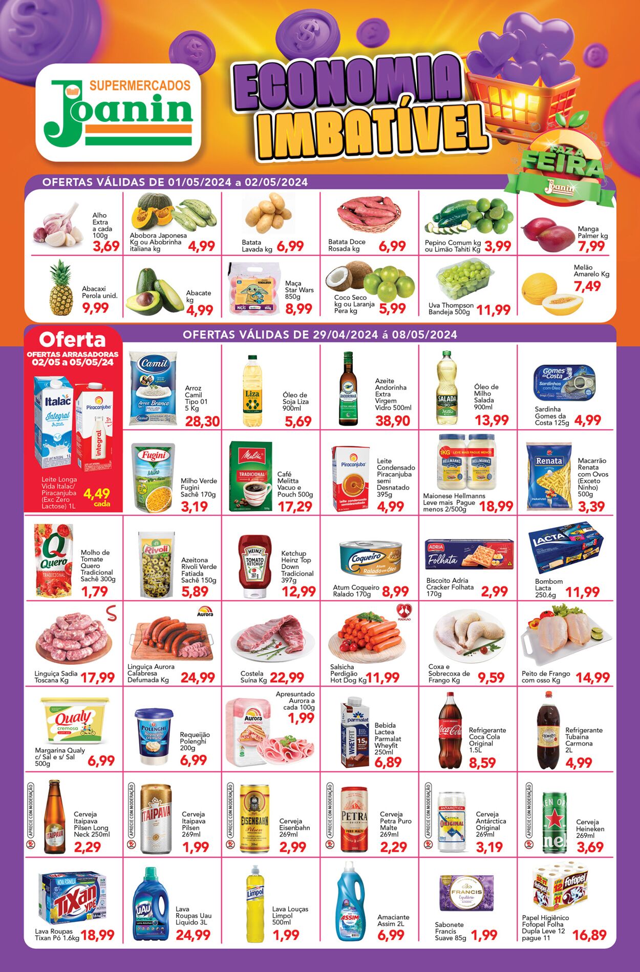 Folheto Supermercados Joanin 29.04.2024 - 08.05.2024